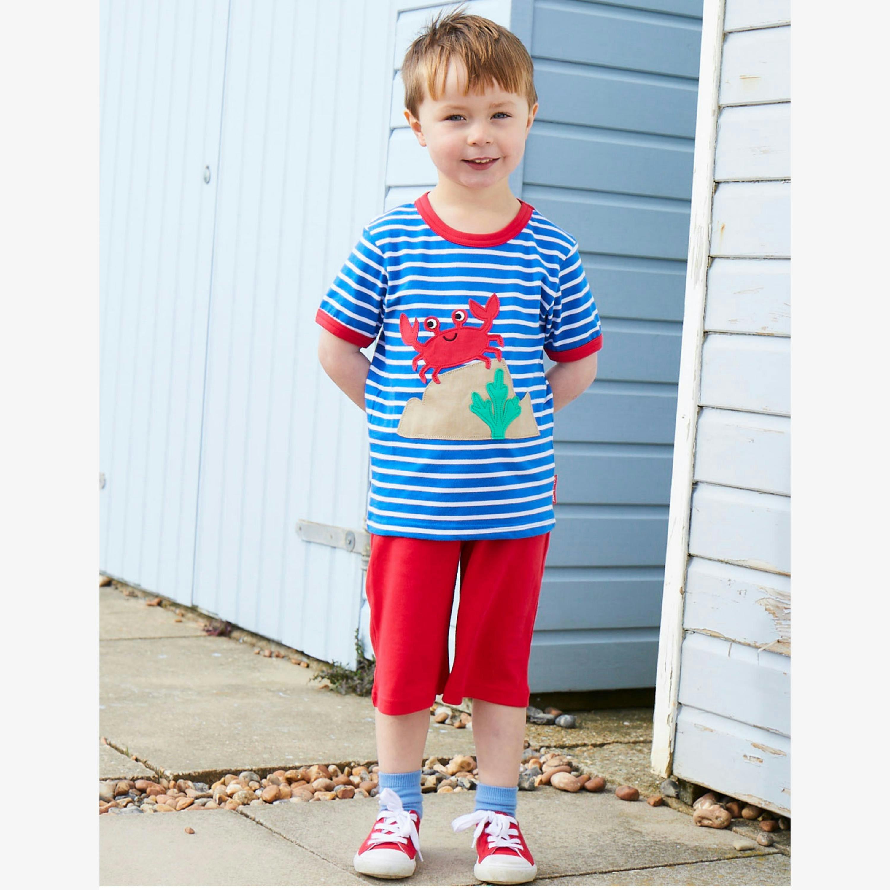 Organic Crab Applique Short-Sleeved T-Shirt , view 2 of 2