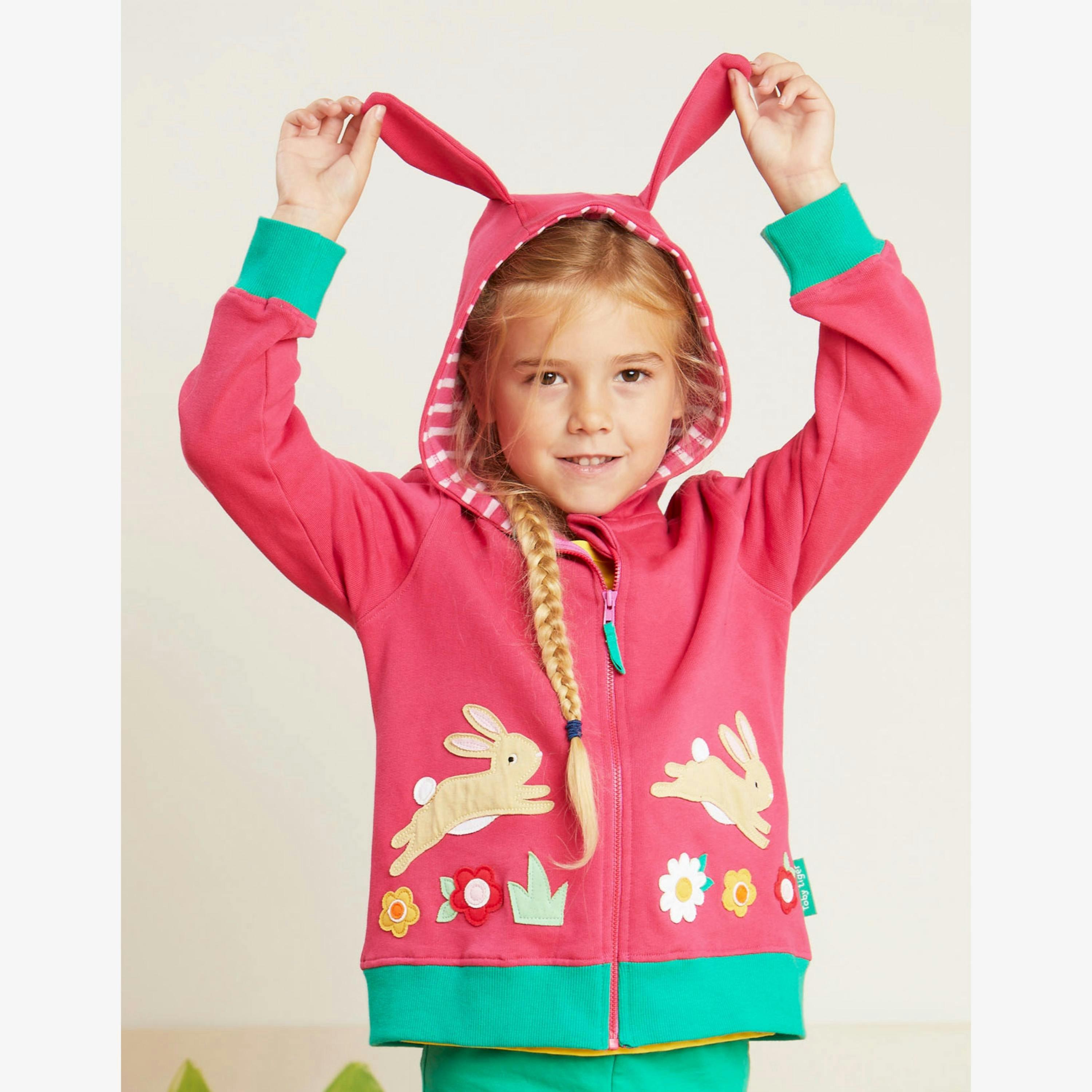Organic Leaping Bunny Applique Hoodie , view 2 of 3