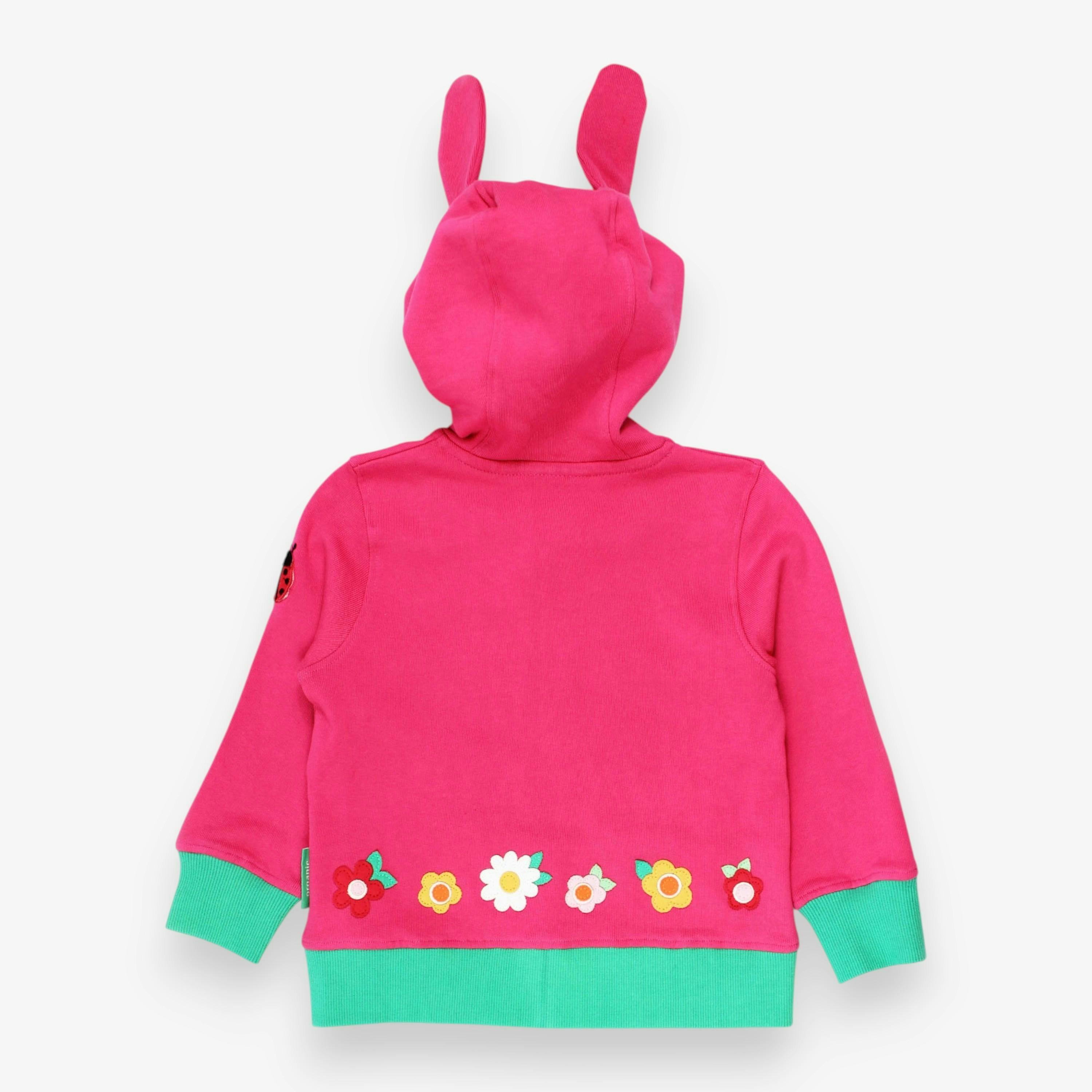 Organic Leaping Bunny Applique Hoodie , view 3 of 3