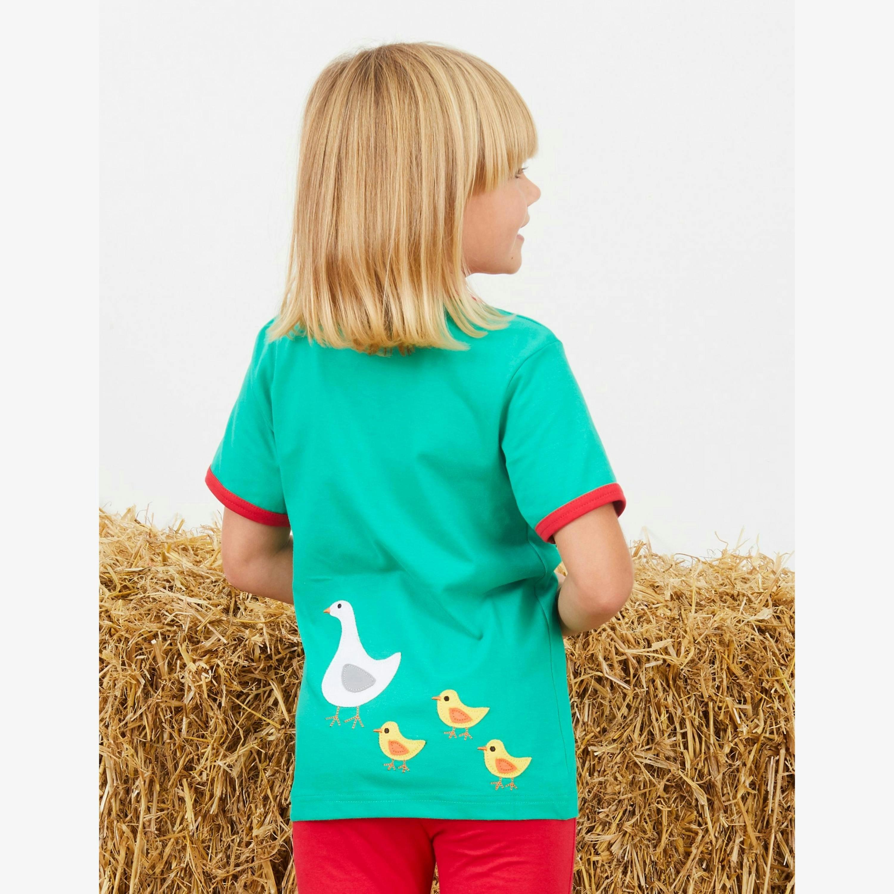 Organic Animal Farm Applique Short-Sleeved T-Shirt , view 3 of 3