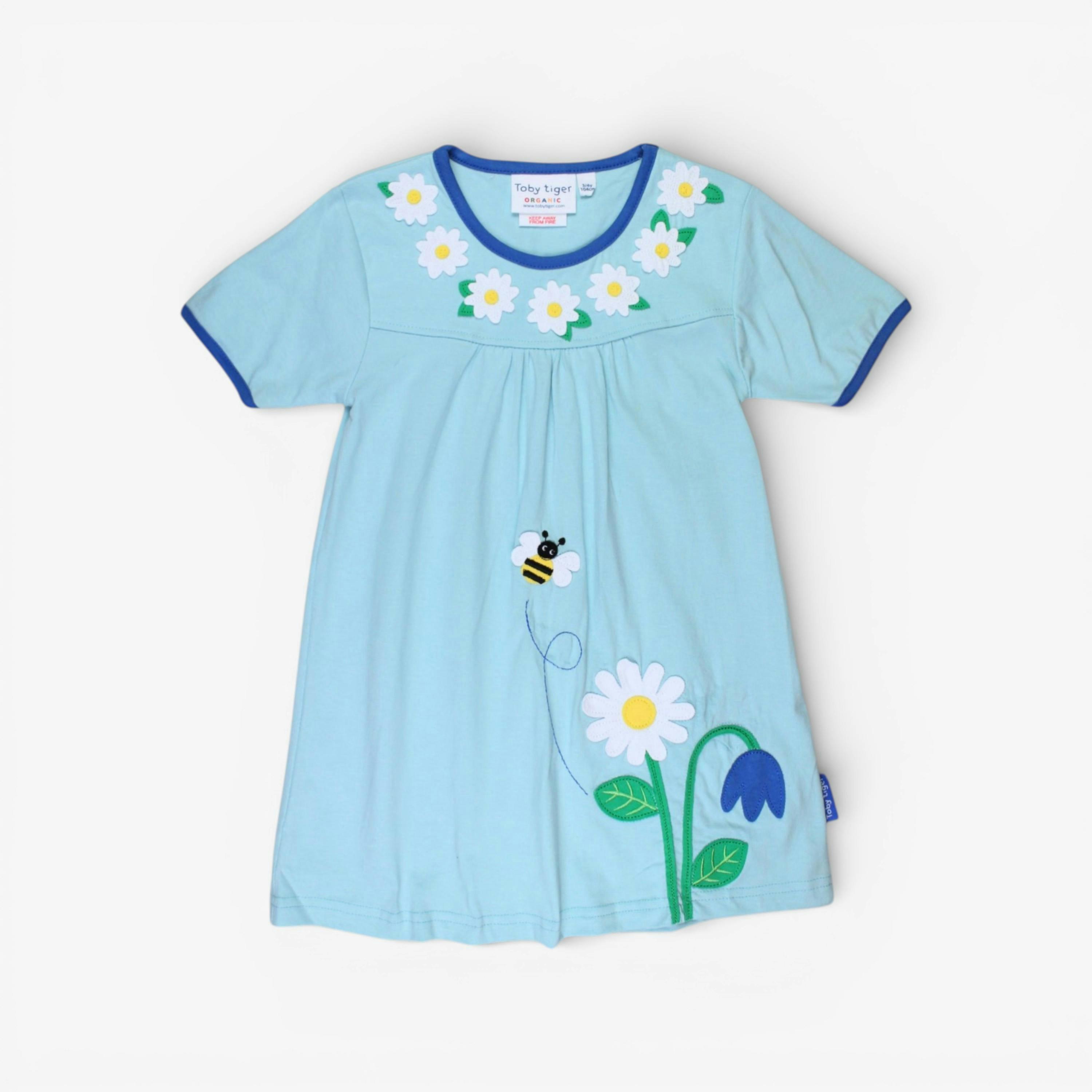 Organic English Garden Applique T-Shirt Dress , view 1 of 4