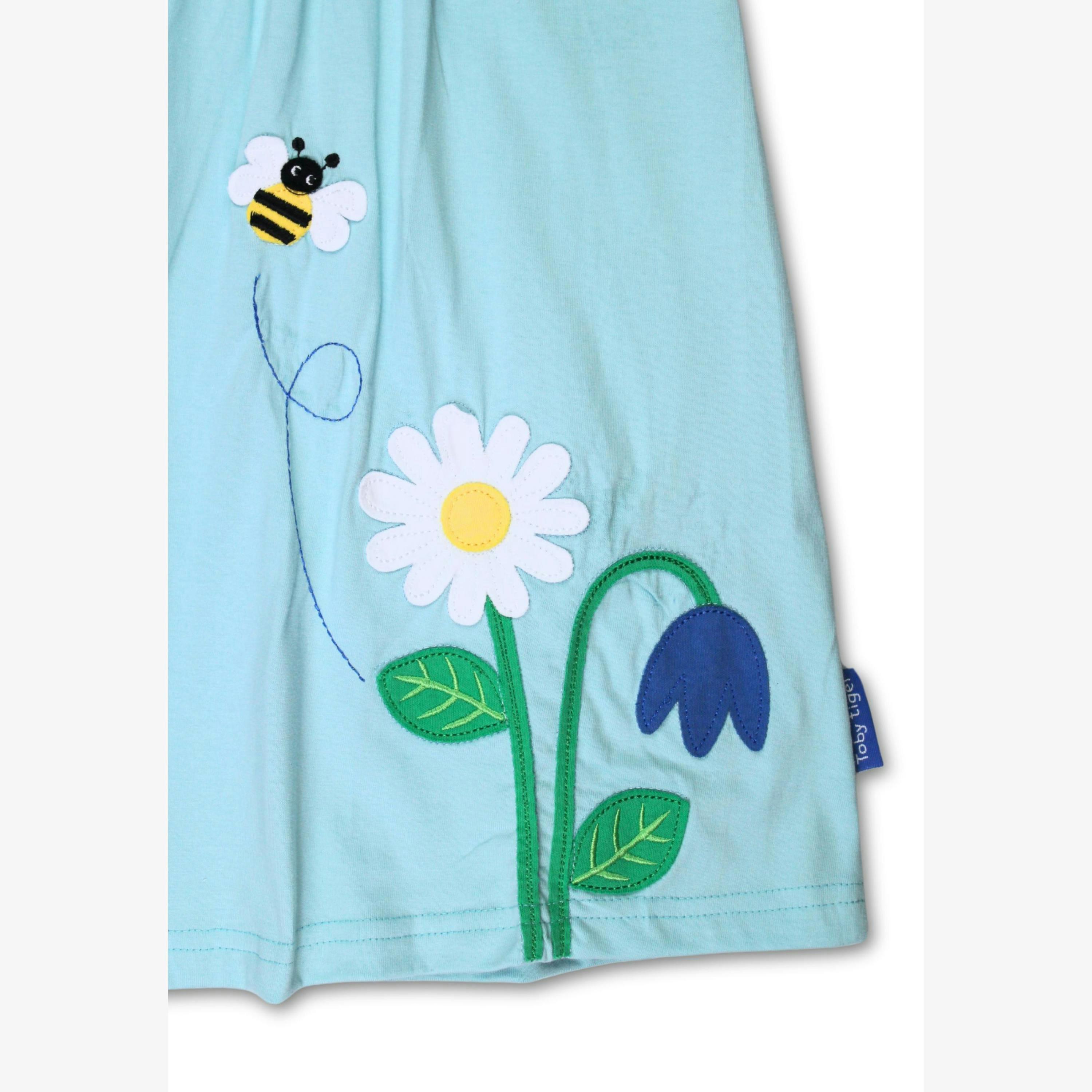 Organic English Garden Applique T-Shirt Dress , view 3 of 4