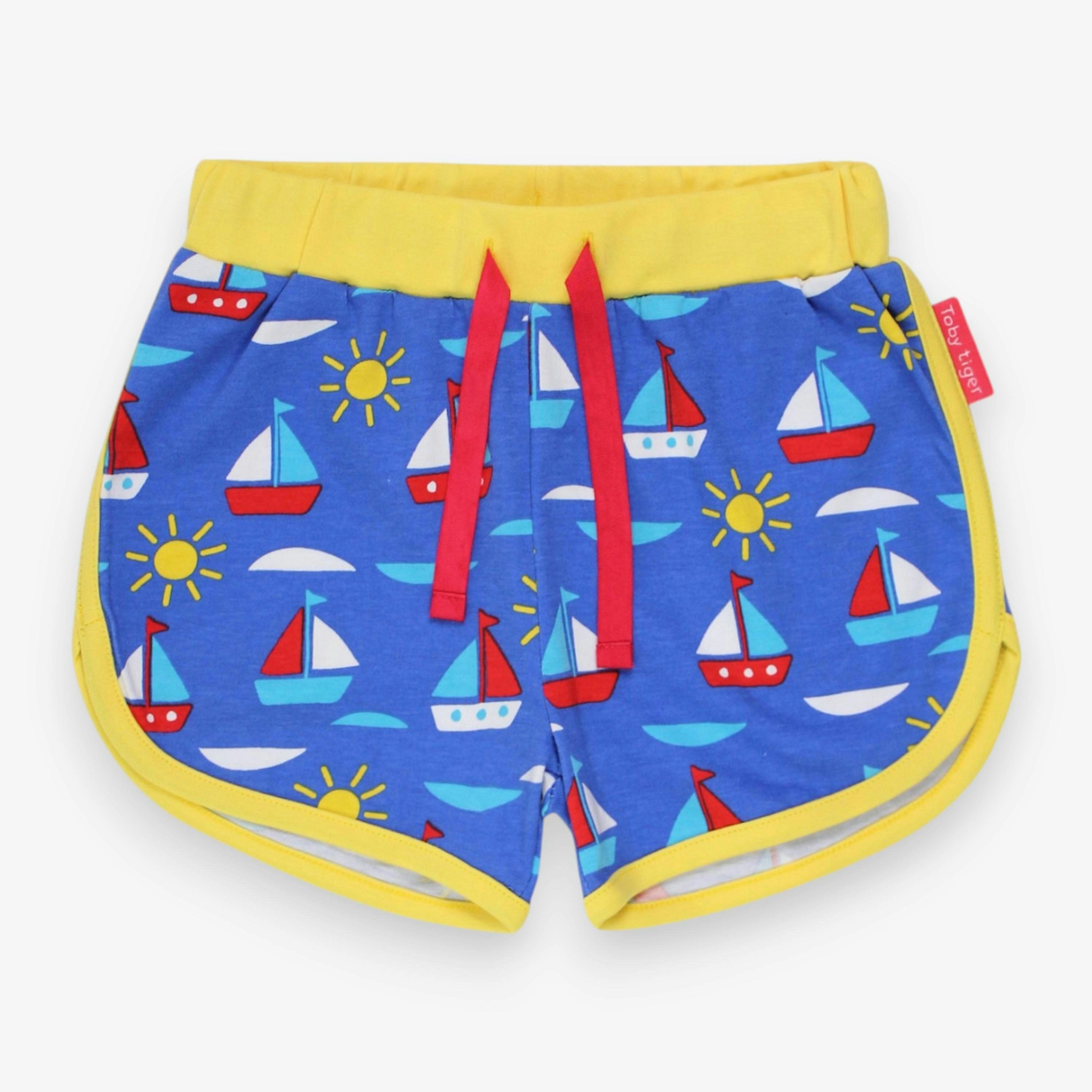 Organic Boat Print Running Shorts , view 1 of 1
