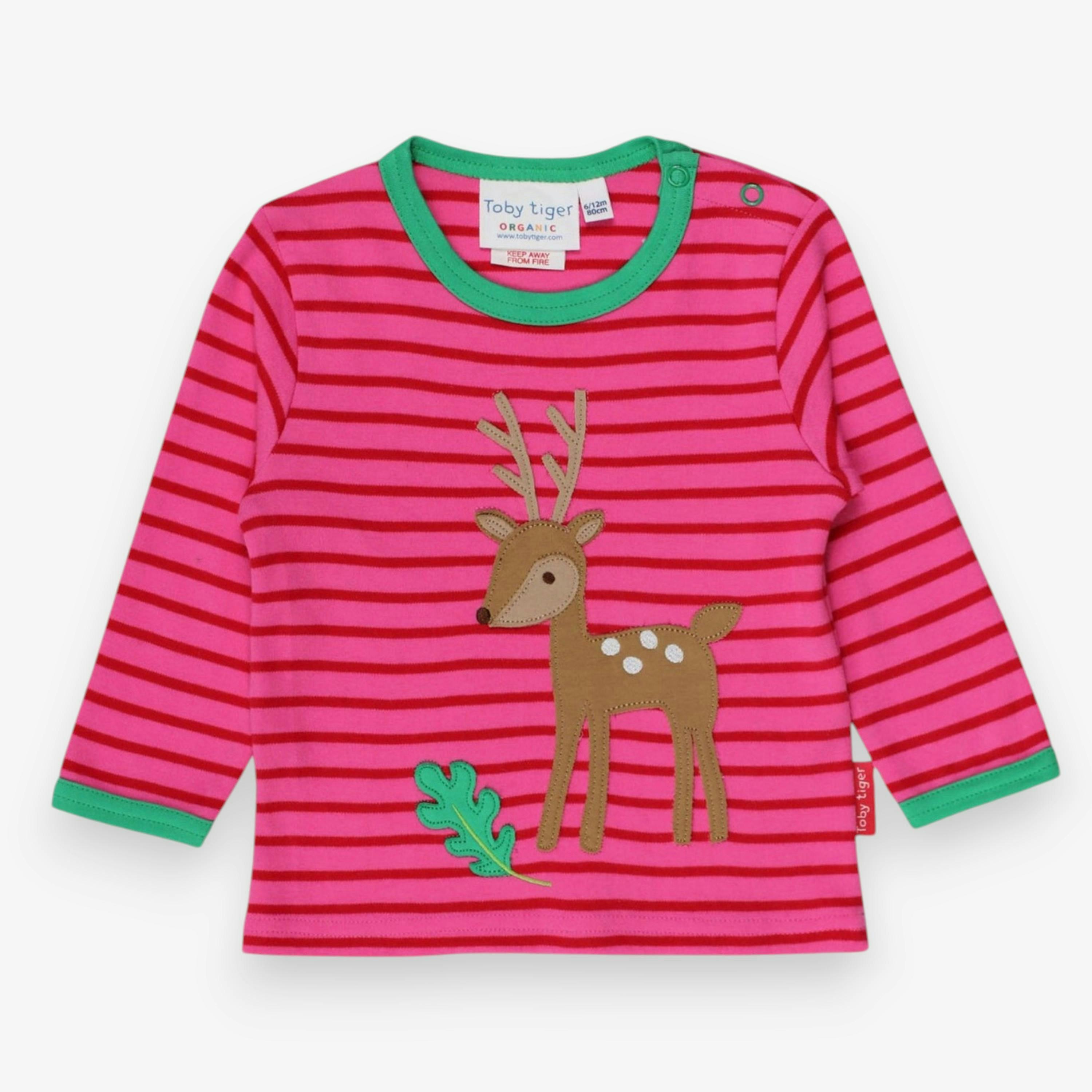 Organic Fawn Applique Long-Sleeved T-Shirt , view 1 of 3