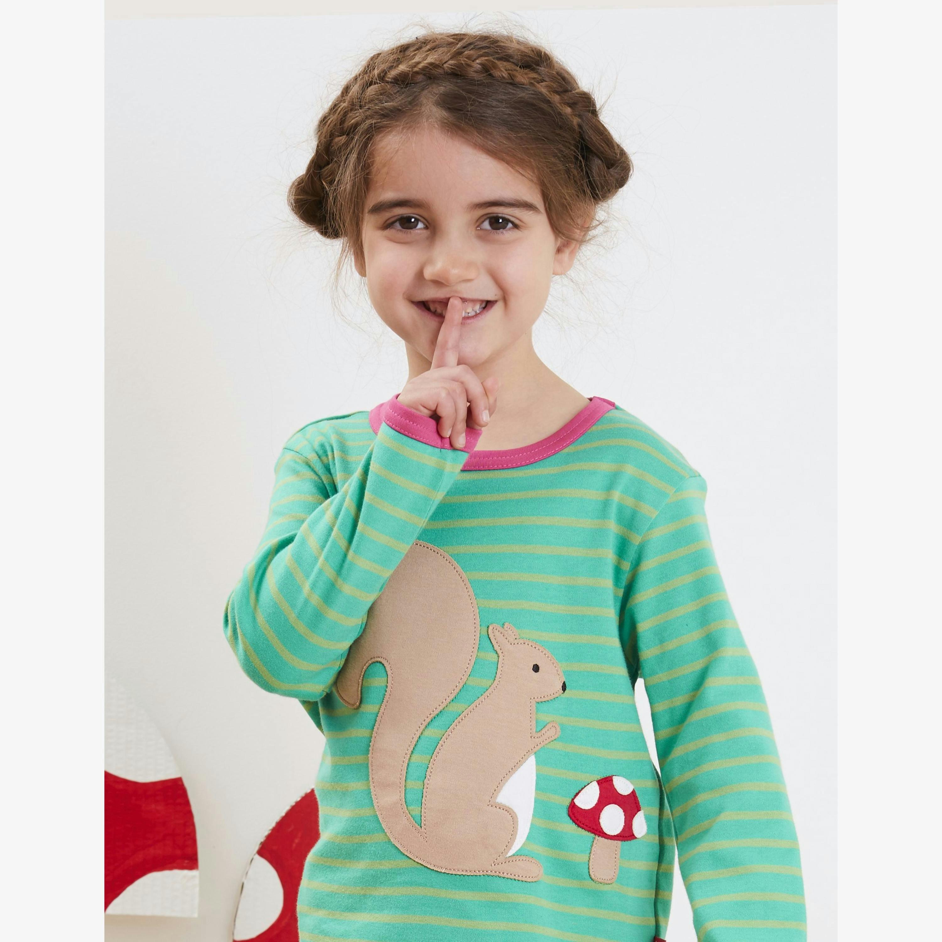 Organic Squirrel Applique Long-Sleeved T-Shirt , view 2 of 3
