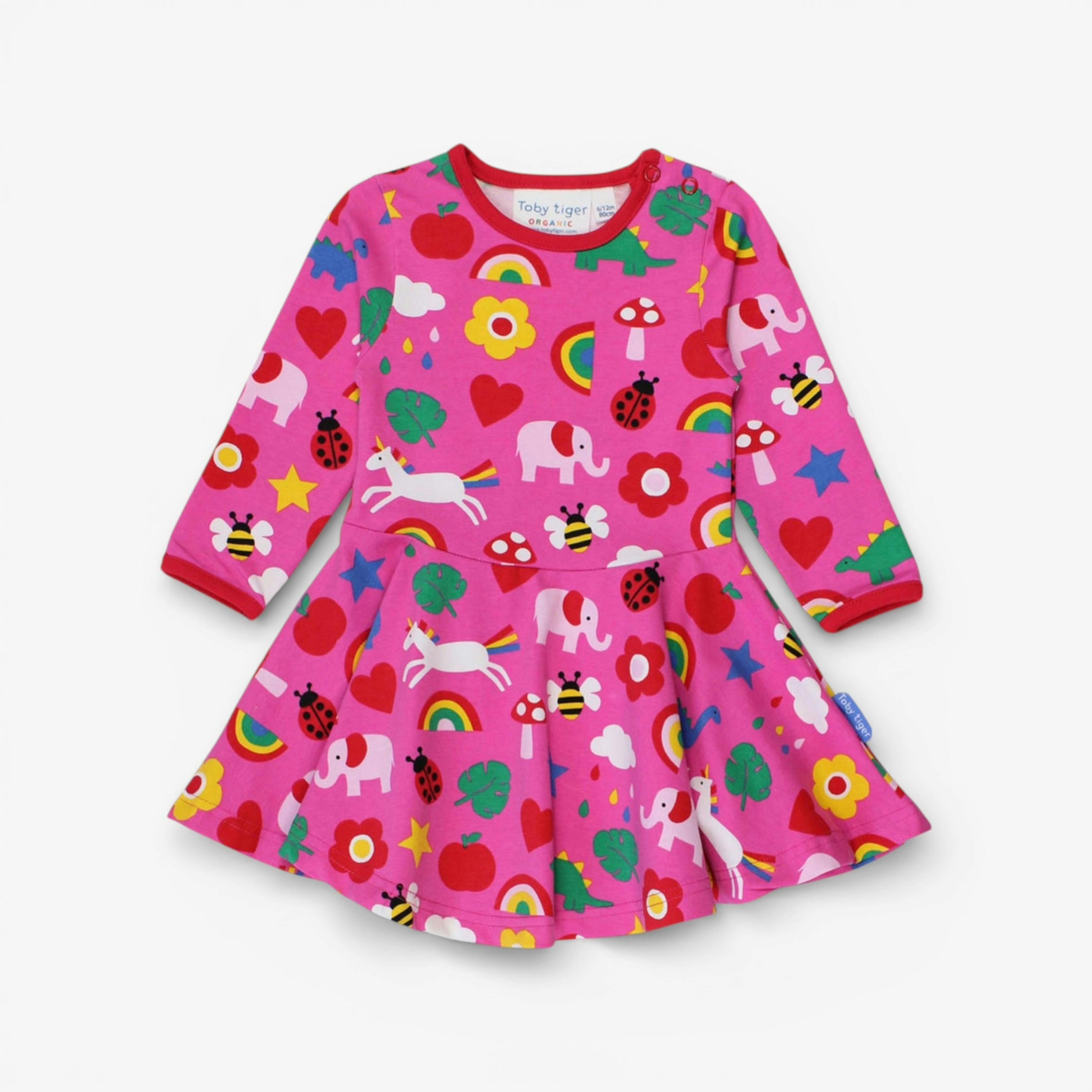 Organic Magical Mix-Up Print Skater Dress , view 1 of 1