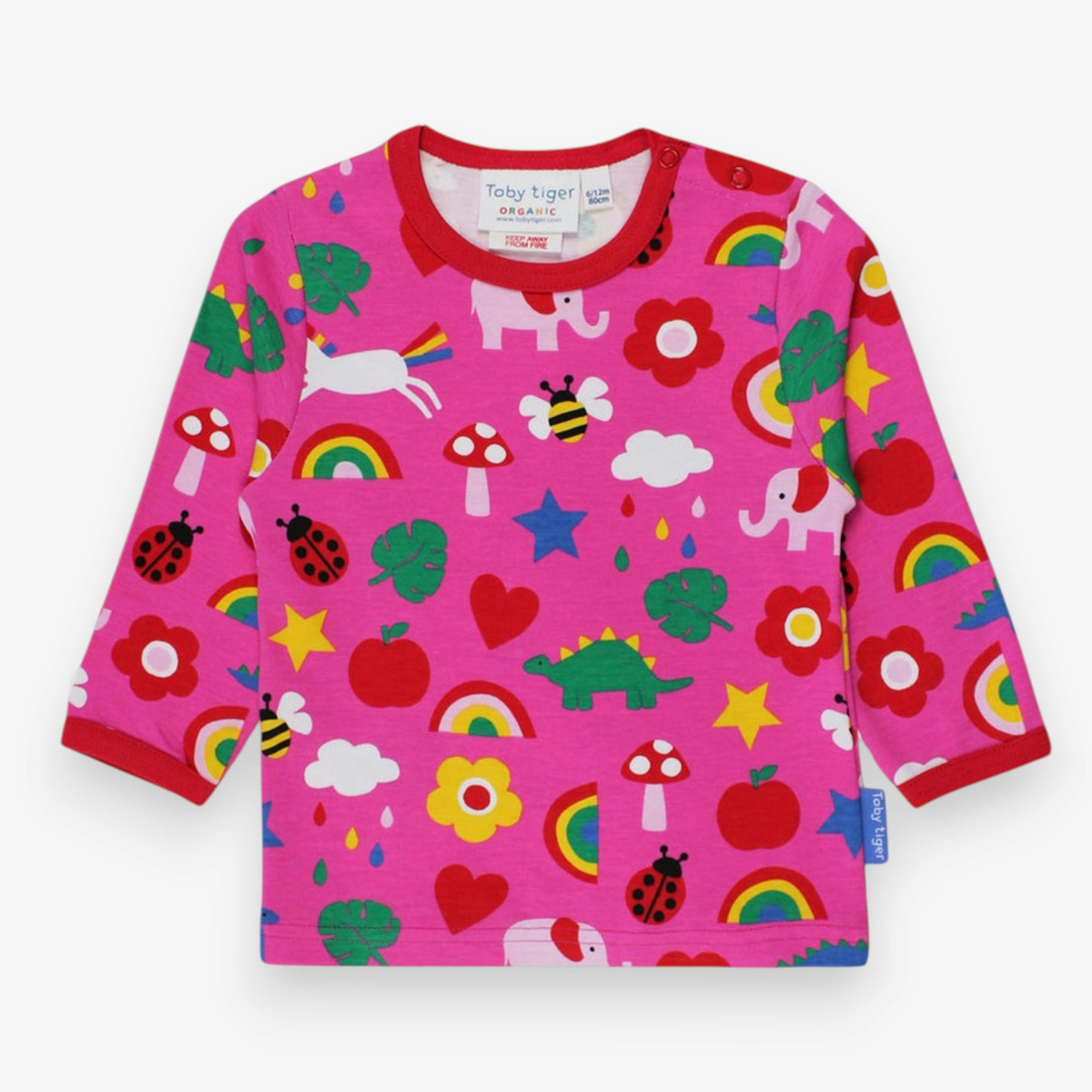 Organic Magical Mix-Up Print Long-Sleeved T-Shirt , view 1 of 2