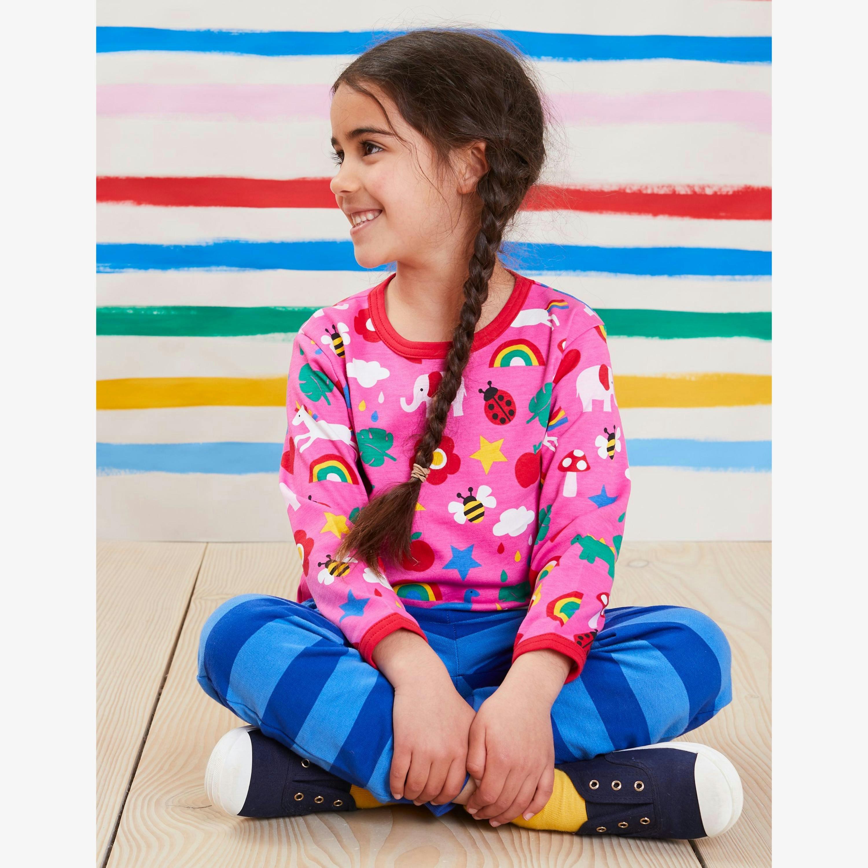 Organic Magical Mix-Up Print Long-Sleeved T-Shirt , view 2 of 2