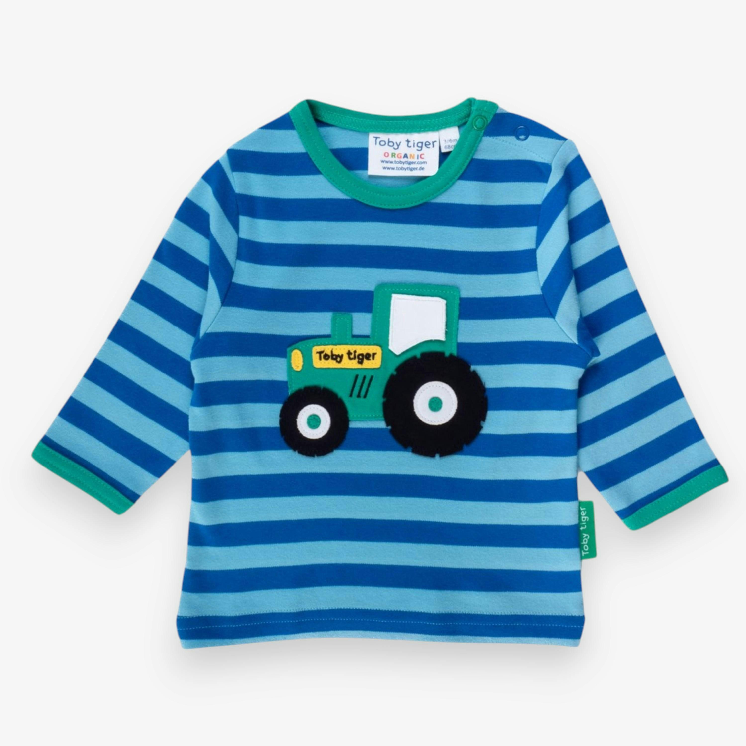 Organic Tractor Applique Long-Sleeved T-Shirt , view 1 of 4