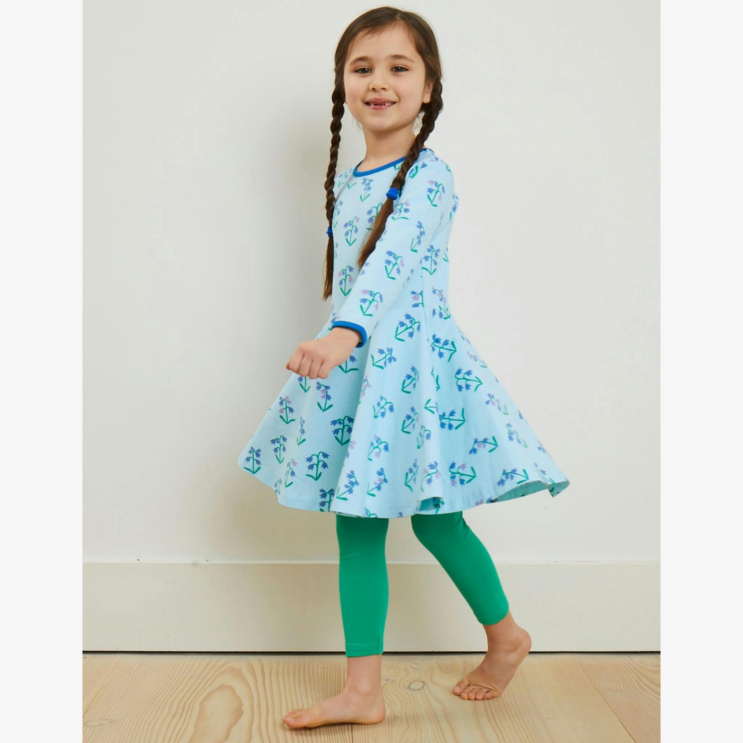 Organic Spring Print Skater Dress , view 2 of 2
