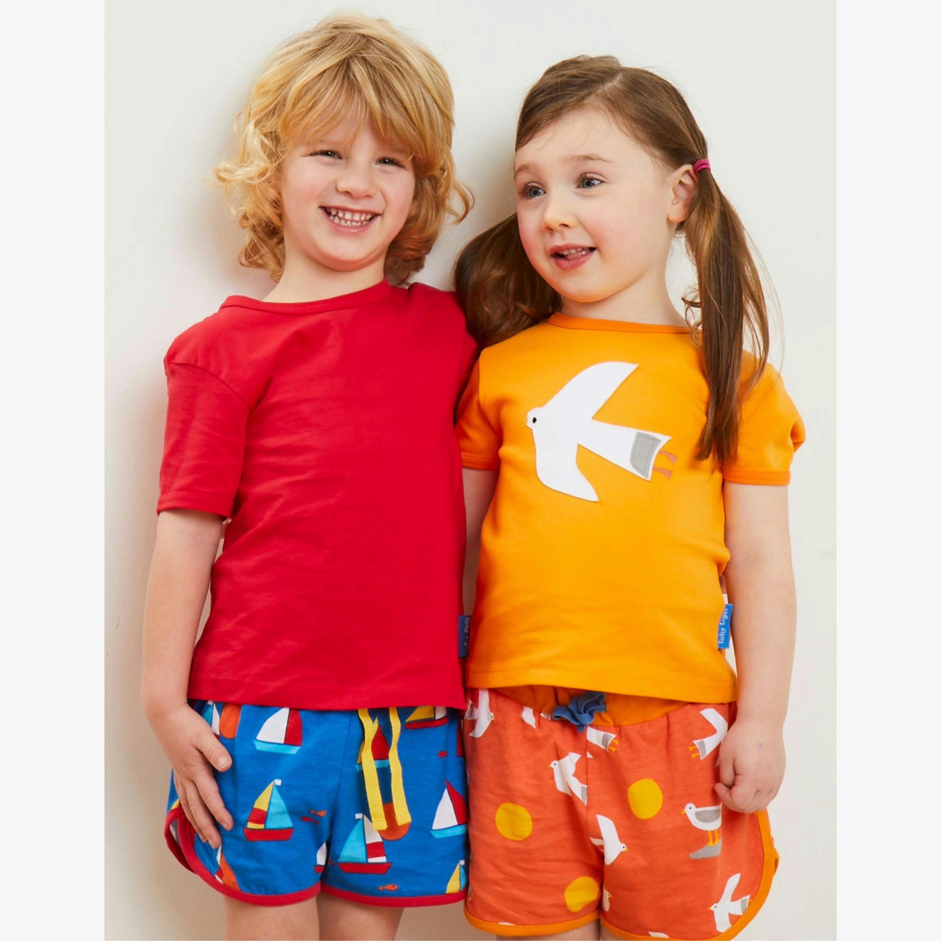 Organic Seagull Print Running Shorts , view 2 of 2