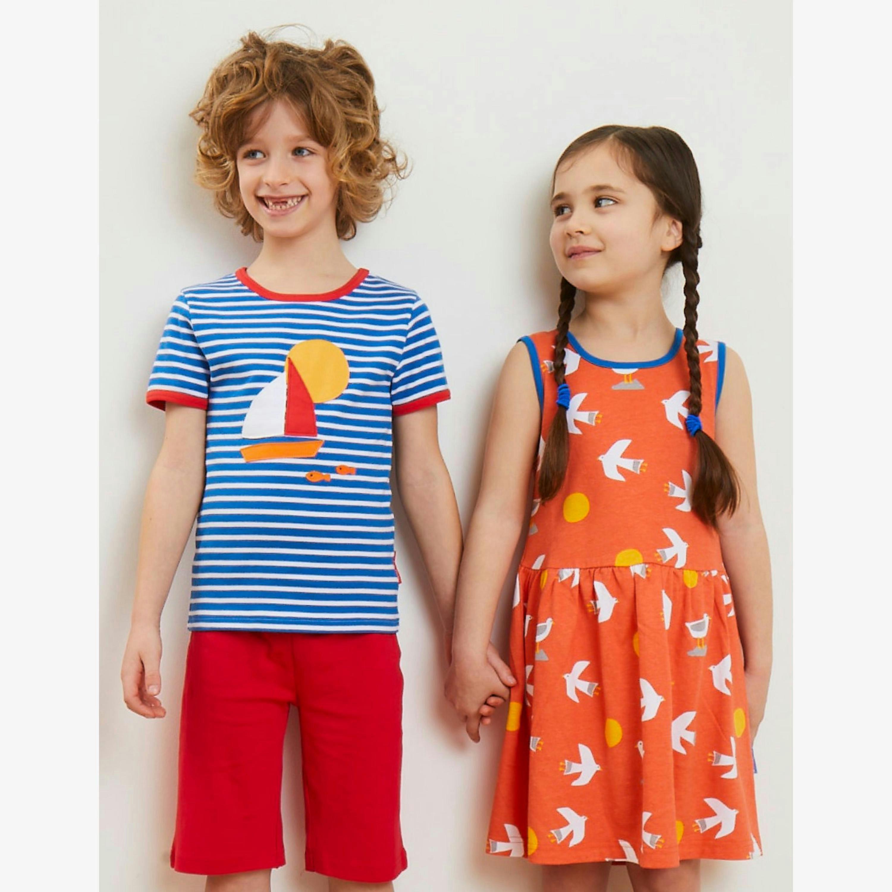 Organic Sailboat Applique Short-Sleeved T-Shirt , view 2 of 2
