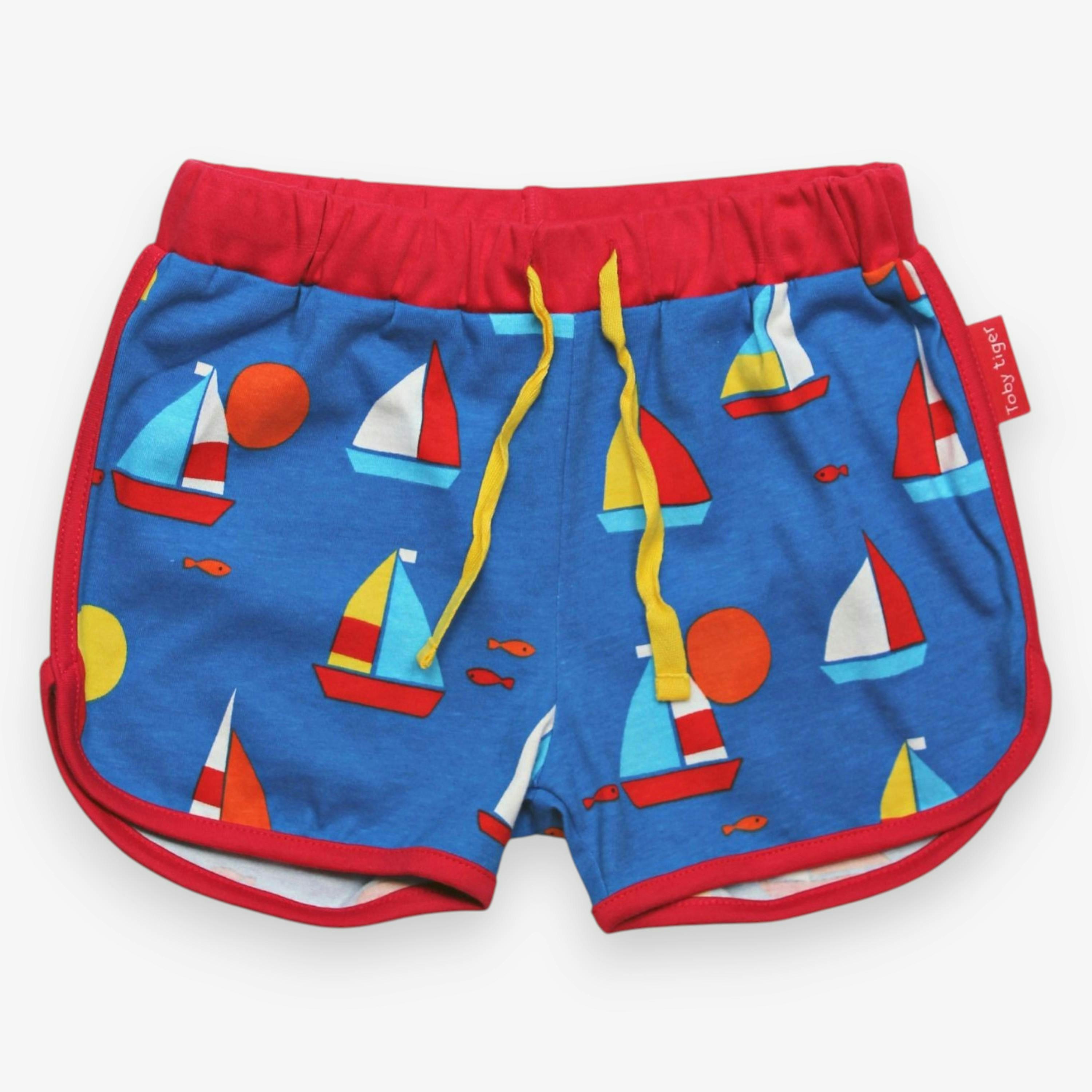 Organic Sailboat Print Running Shorts , view 1 of 1