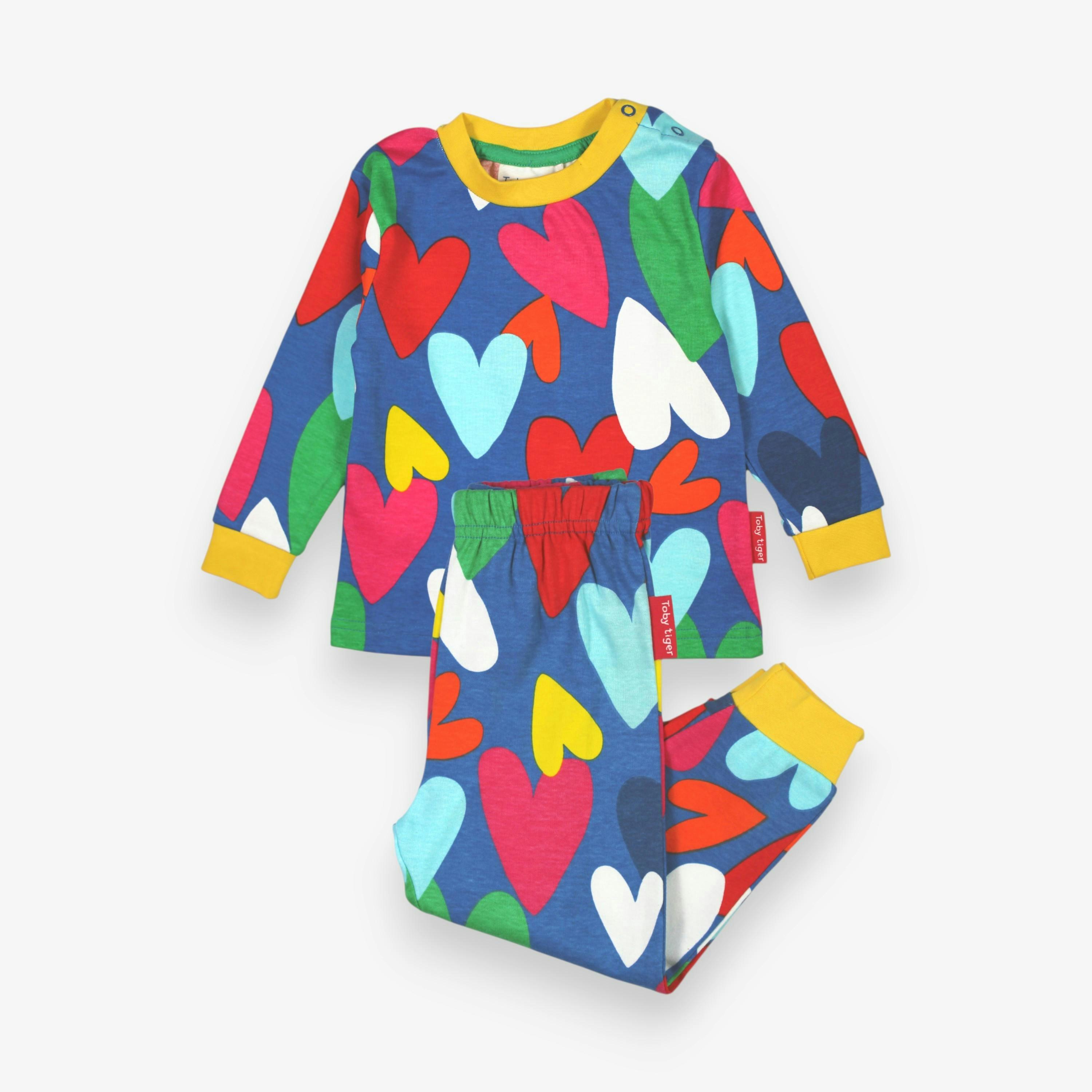 Organic Heart Print Pyjamas , view 1 of 1