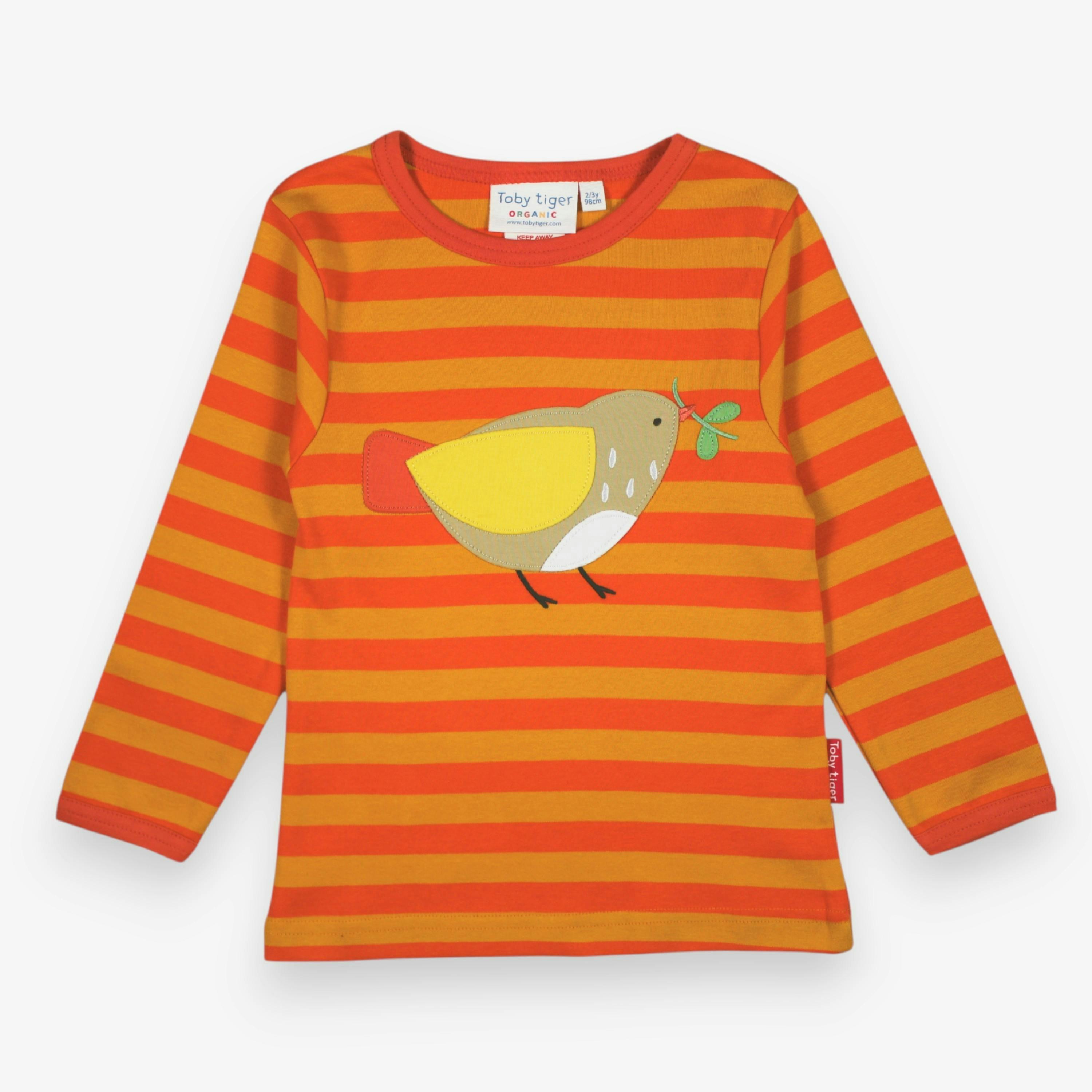 Organic Sparrow Applique Long-Sleeved T-Shirt , view 1 of 1