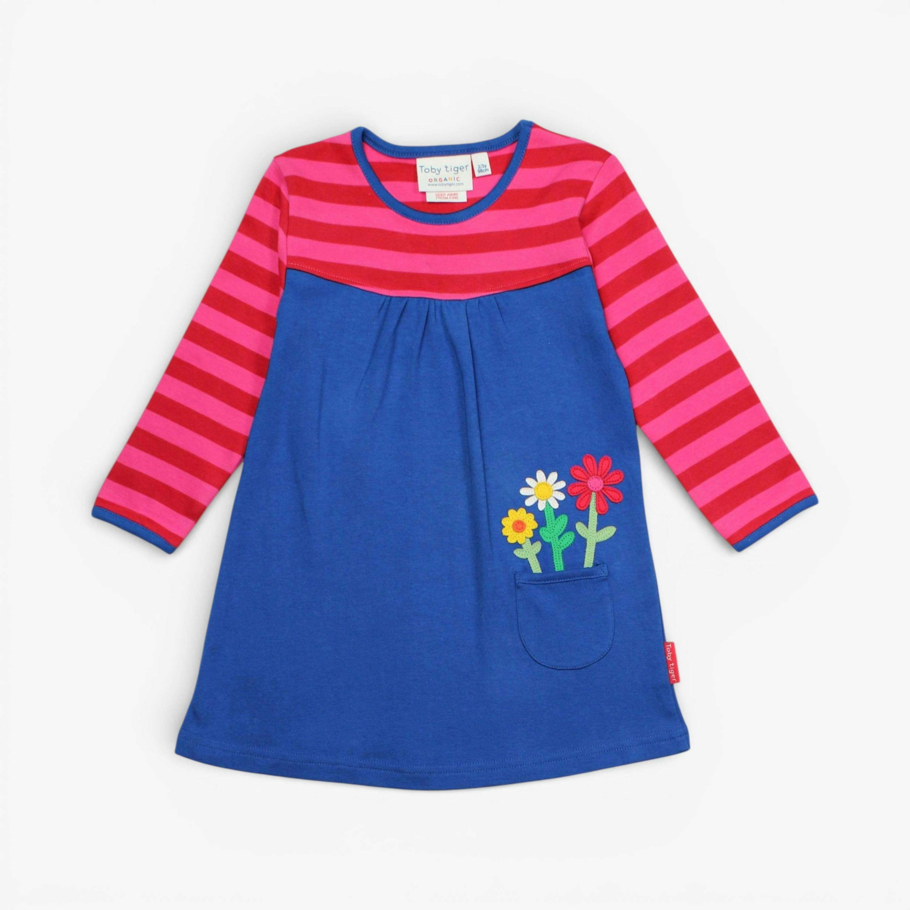 Organic Floral Applique Long-Sleeved Dress , view 1 of 1