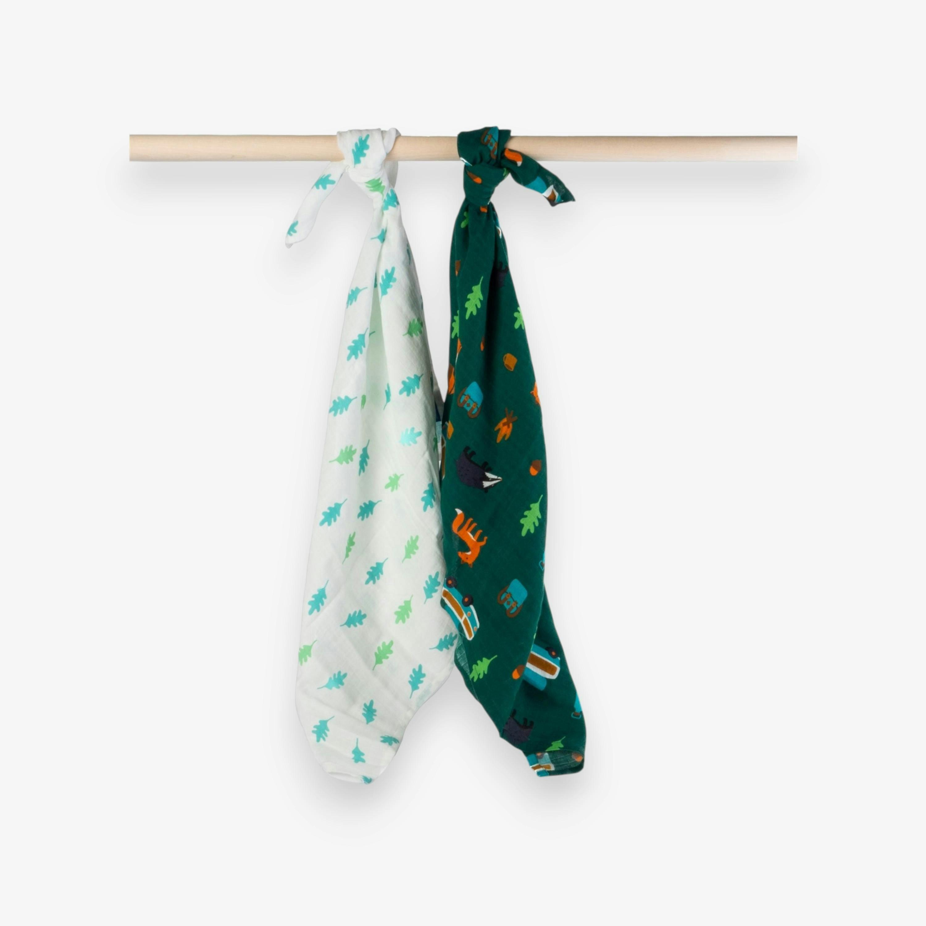 Organic Campervan Print Muslin 2-Pack , view 2 of 2