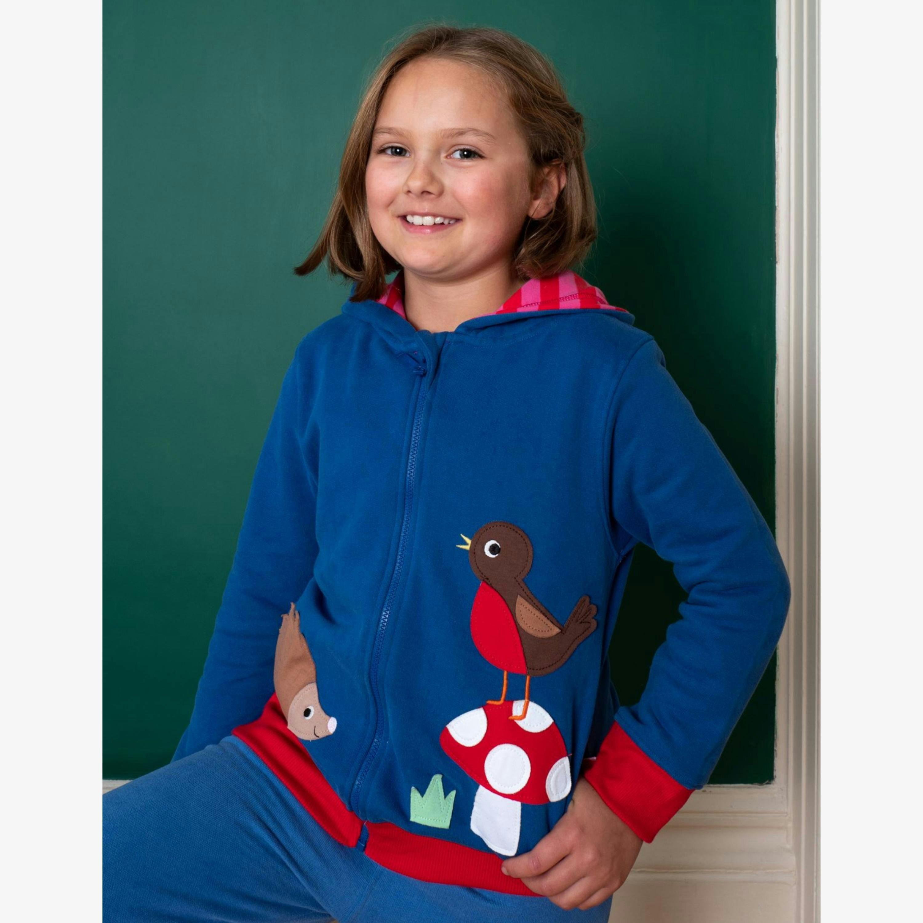 Organic Floral Mushroom Applique Hoodie , view 2 of 3