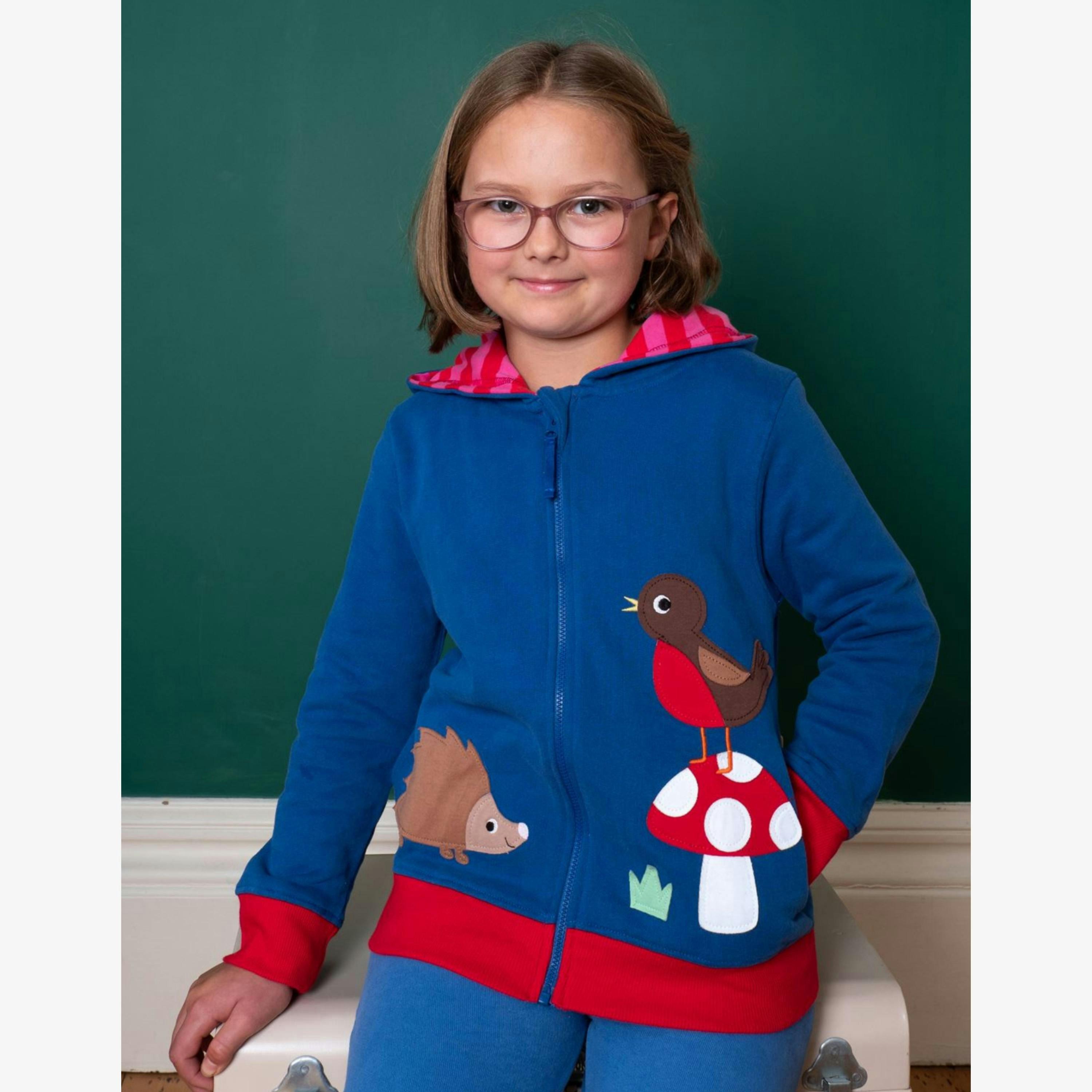 Organic Floral Mushroom Applique Hoodie , view 3 of 3