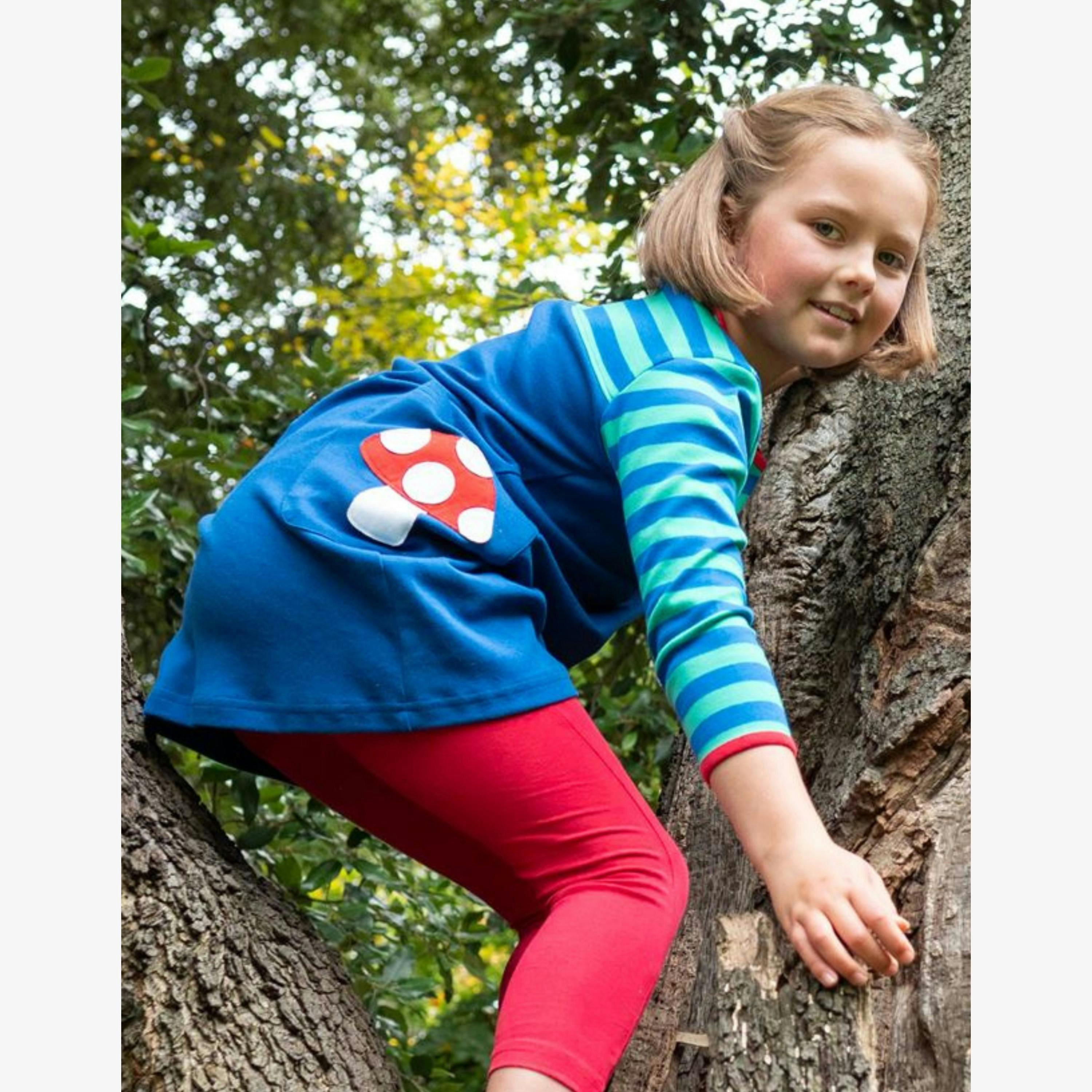 Organic Floral Mushroom Applique Dress , view 3 of 3