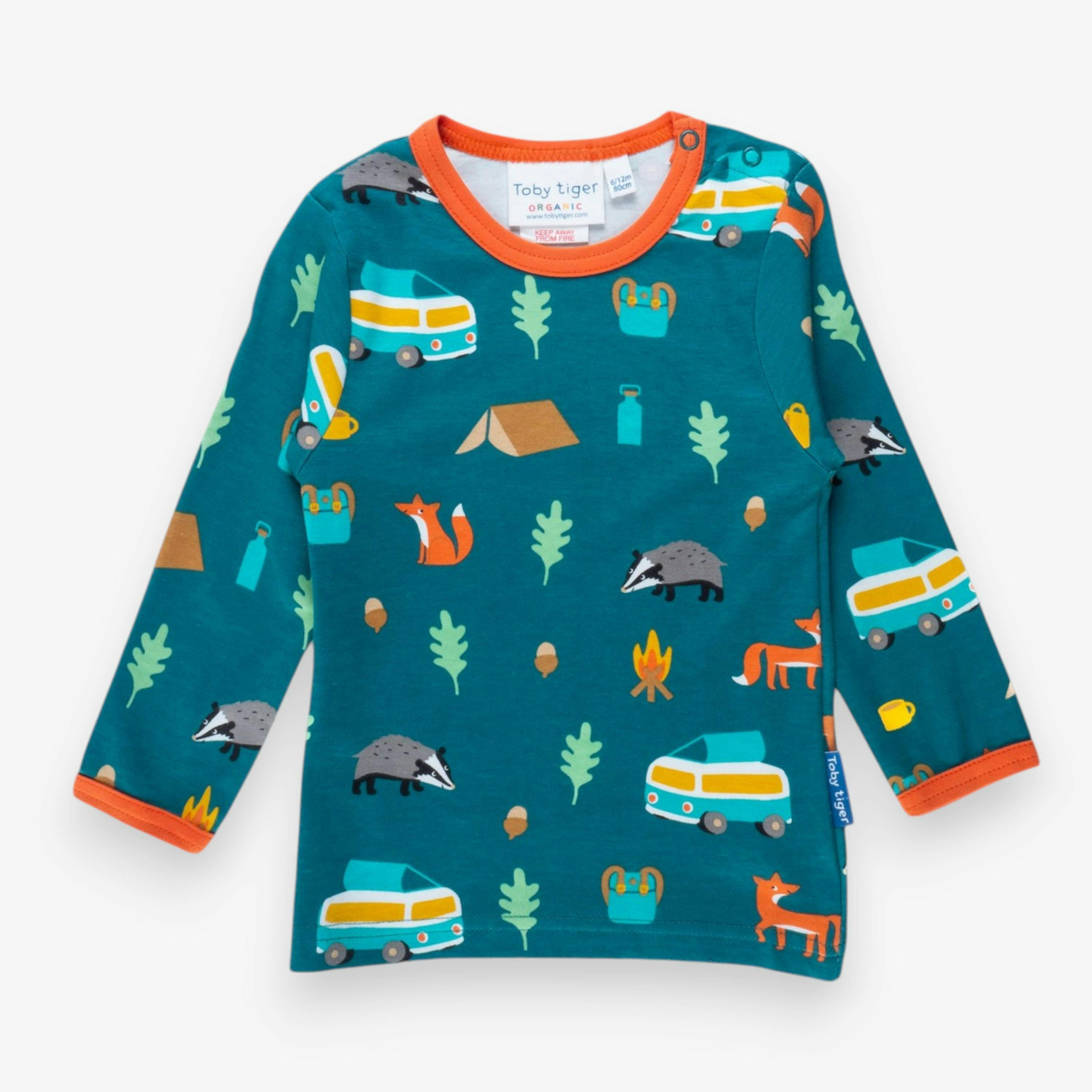 Organic Campervan Print Long-Sleeved T-Shirt , view 1 of 1
