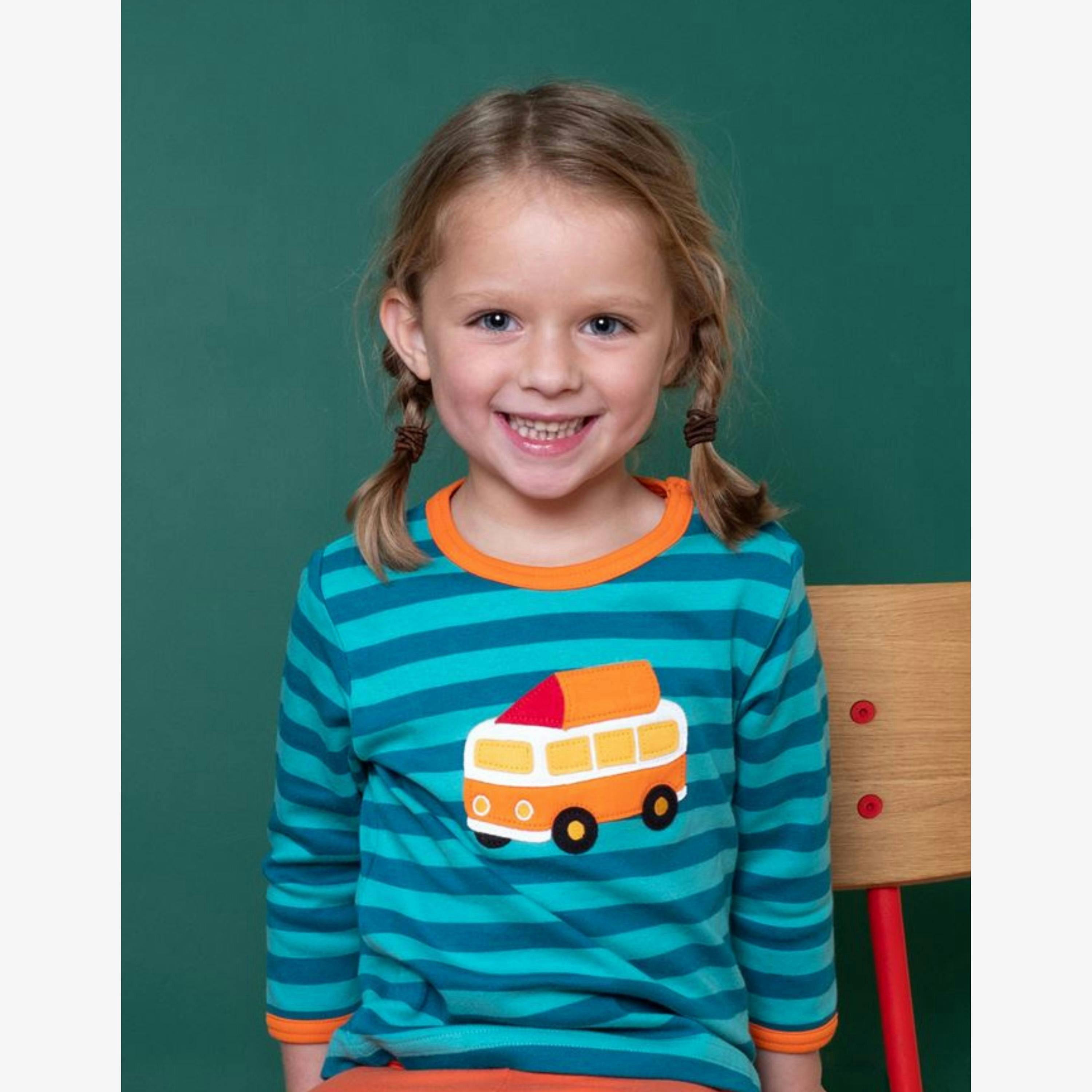 Organic Campervan Applique Long-Sleeved T-Shirt , view 2 of 2