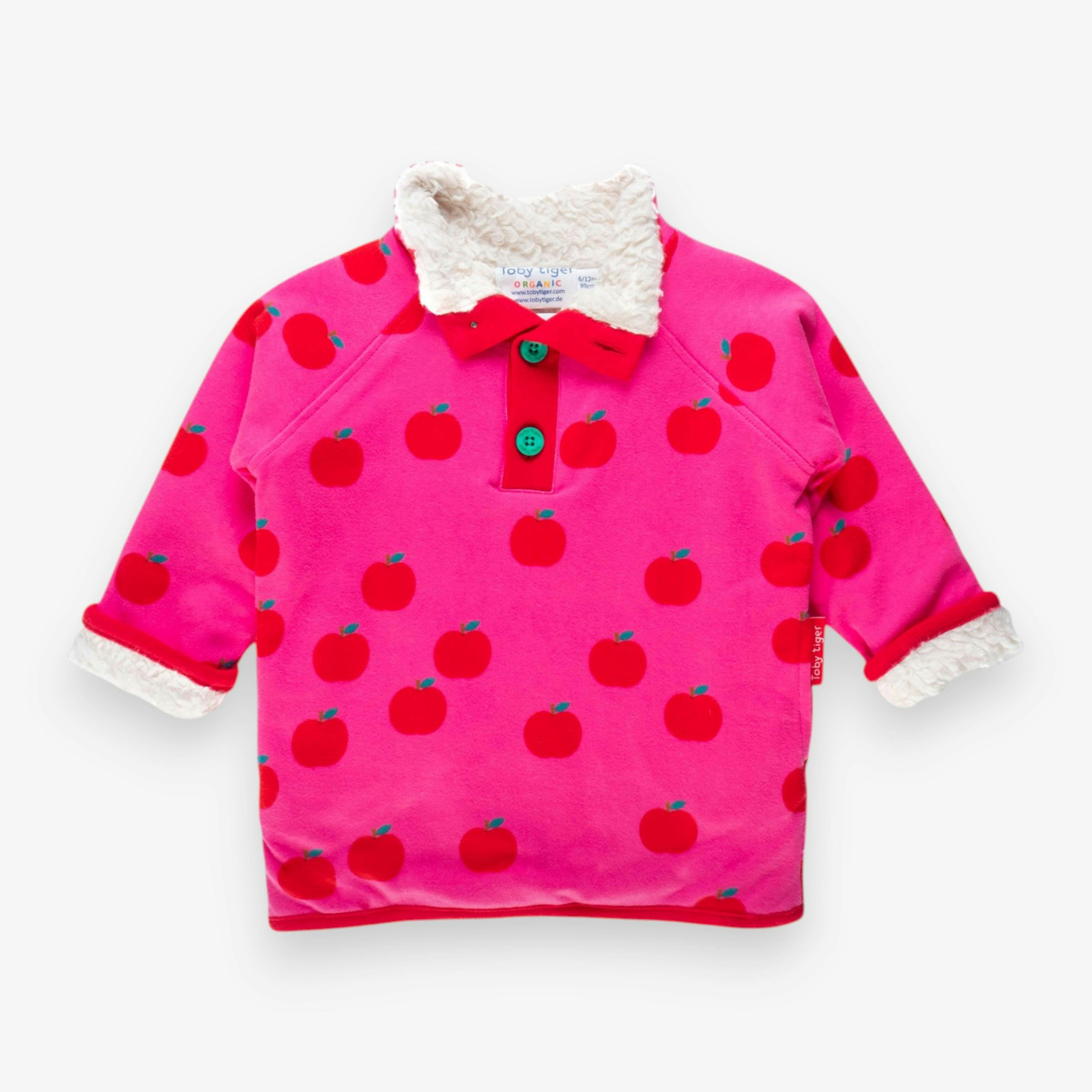 Organic Apple Print Fleece Sweatshirt , view 1 of 1