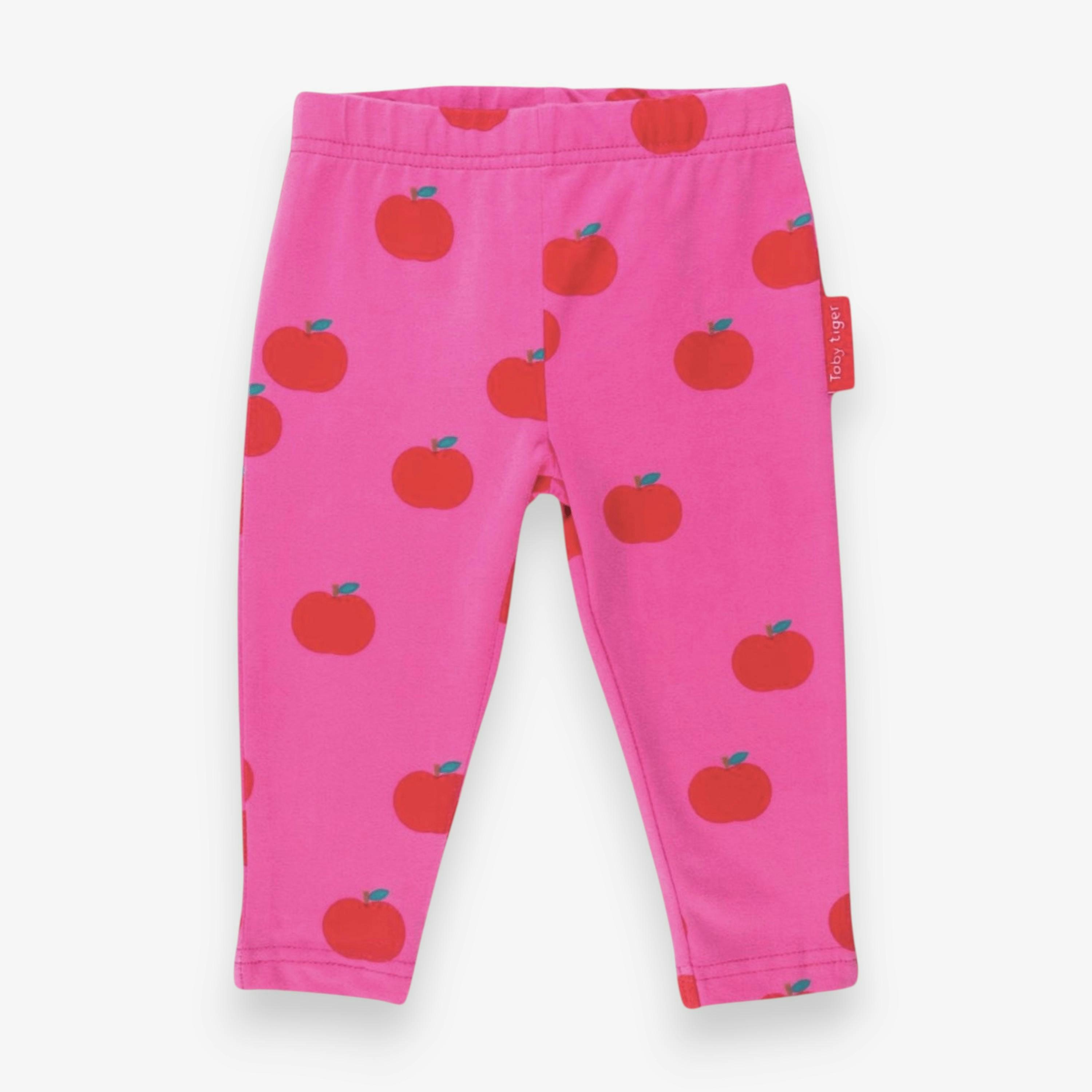 Organic Apple Print Leggings , view 1 of 2