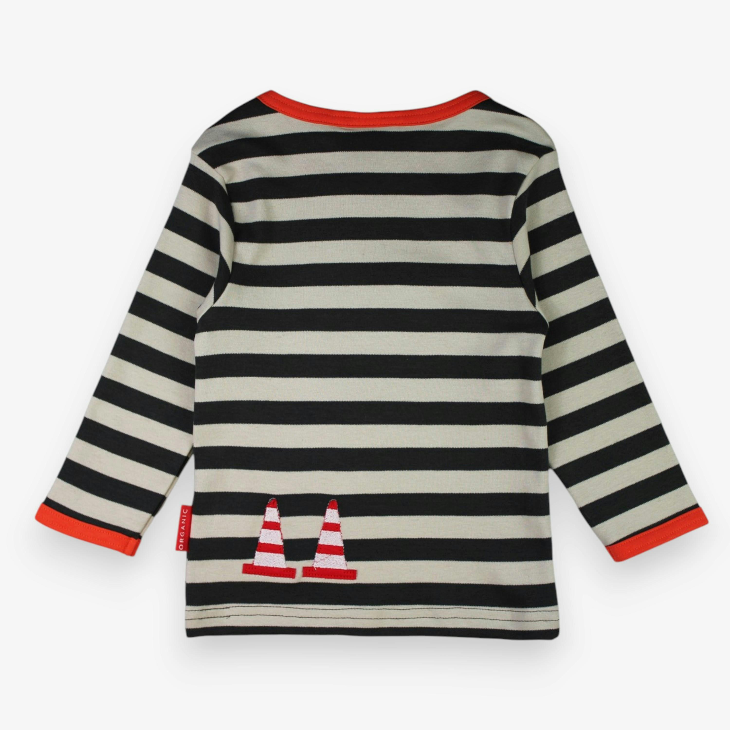 Organic Grey Digger Applique Long-Sleeved T-shirt , view 4 of 4