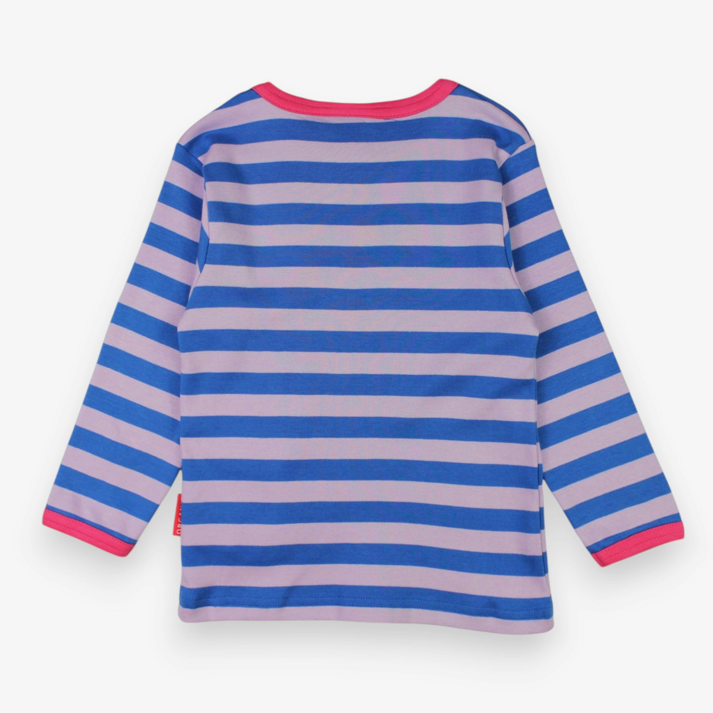 Organic Striped Daisy Applique Long-Sleeved T-Shirt , view 3 of 3