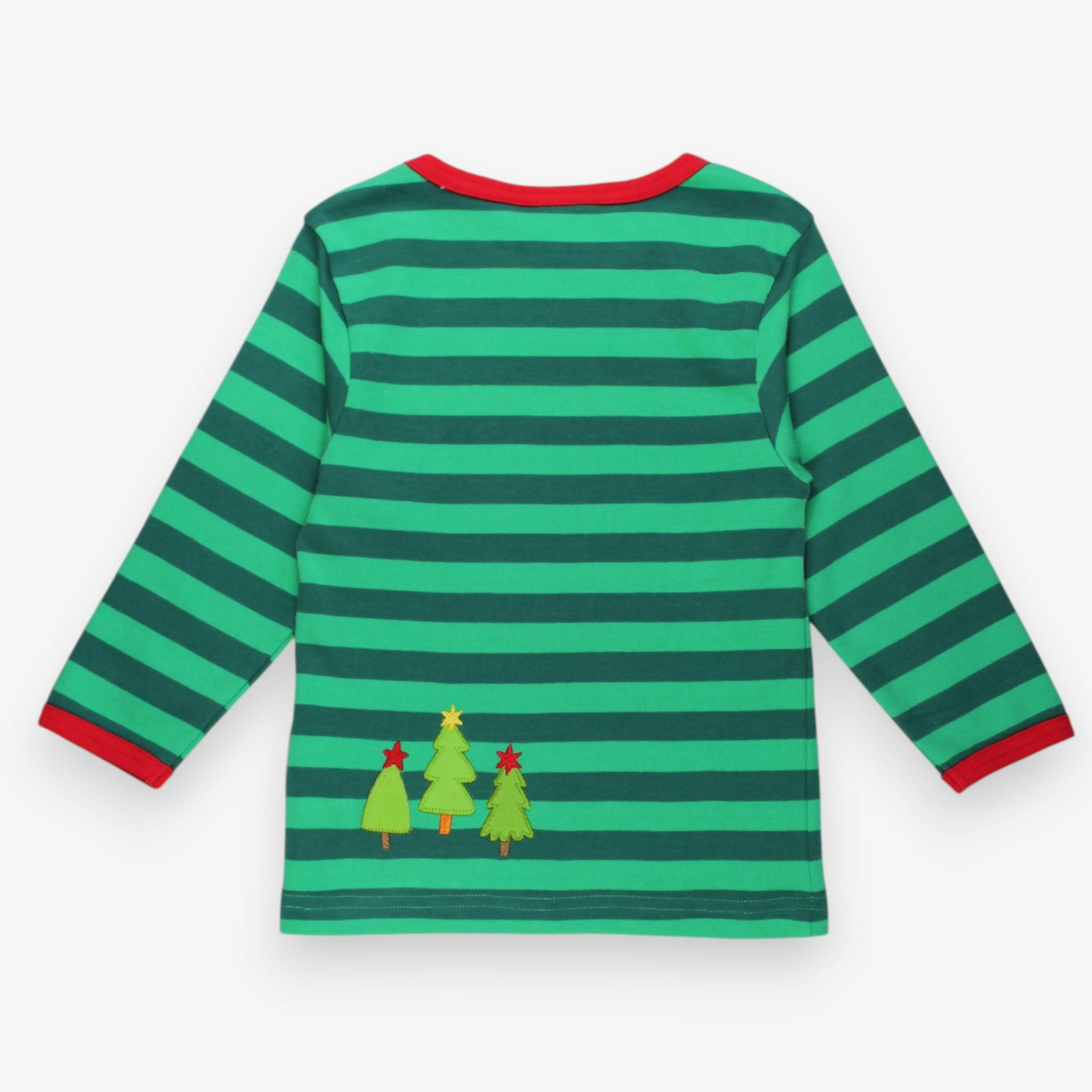 Organic Christmas Bear Applique Long-Sleeved T-Shirt , view 3 of 3