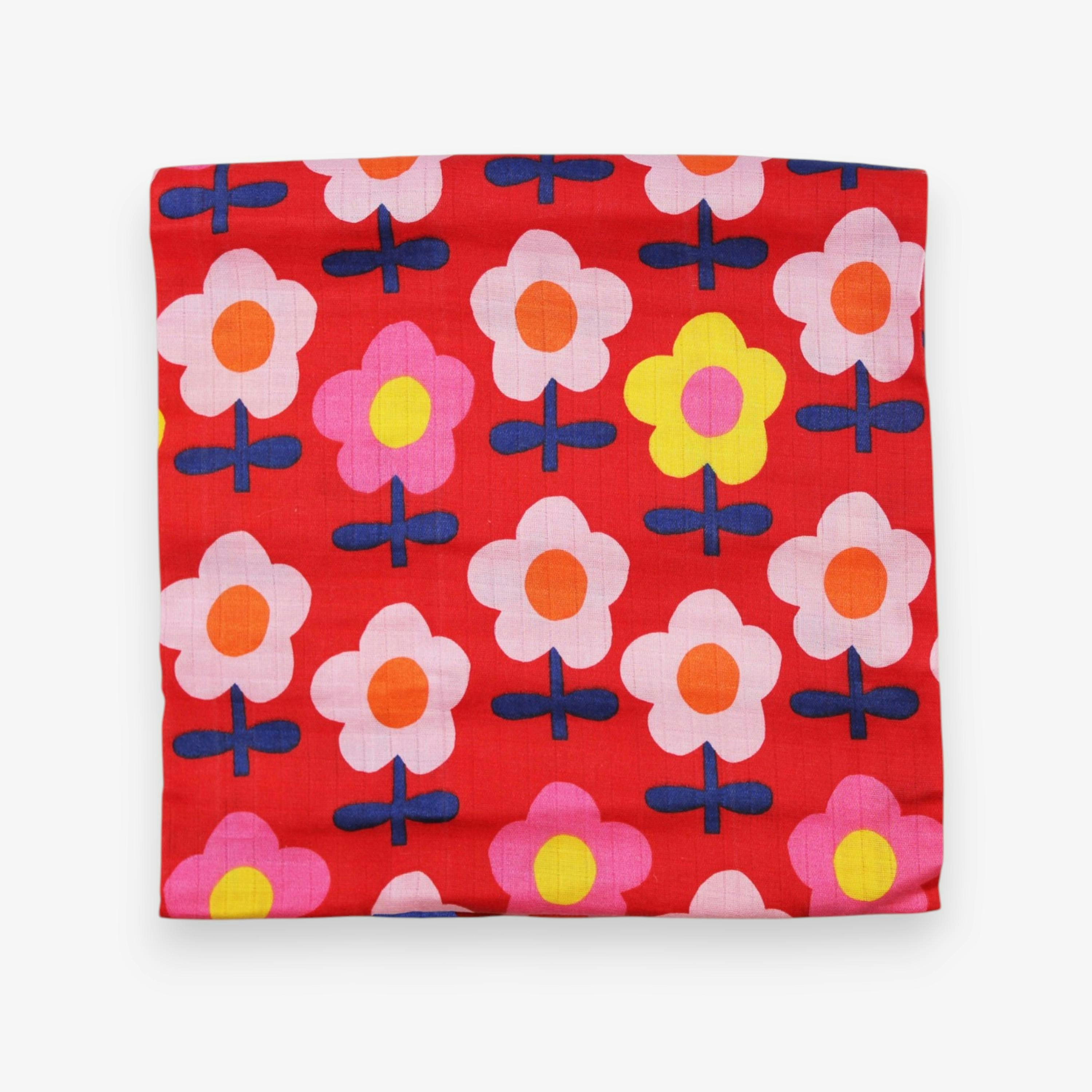 Organic Pink Flower Muslin 2-Pack , view 2 of 2