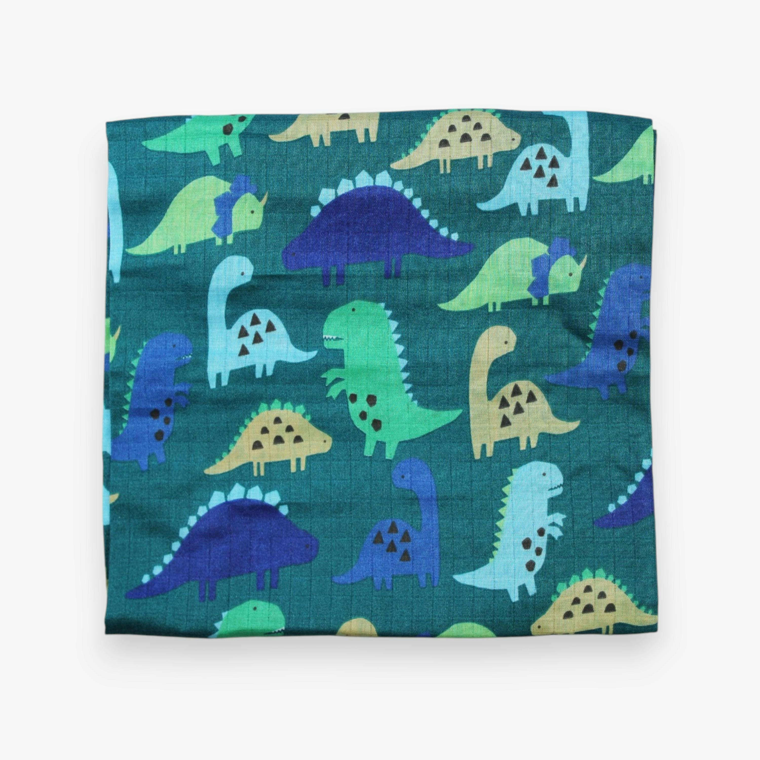 Organic Tonal Dinosaur Muslin 2-Pack , view 3 of 3