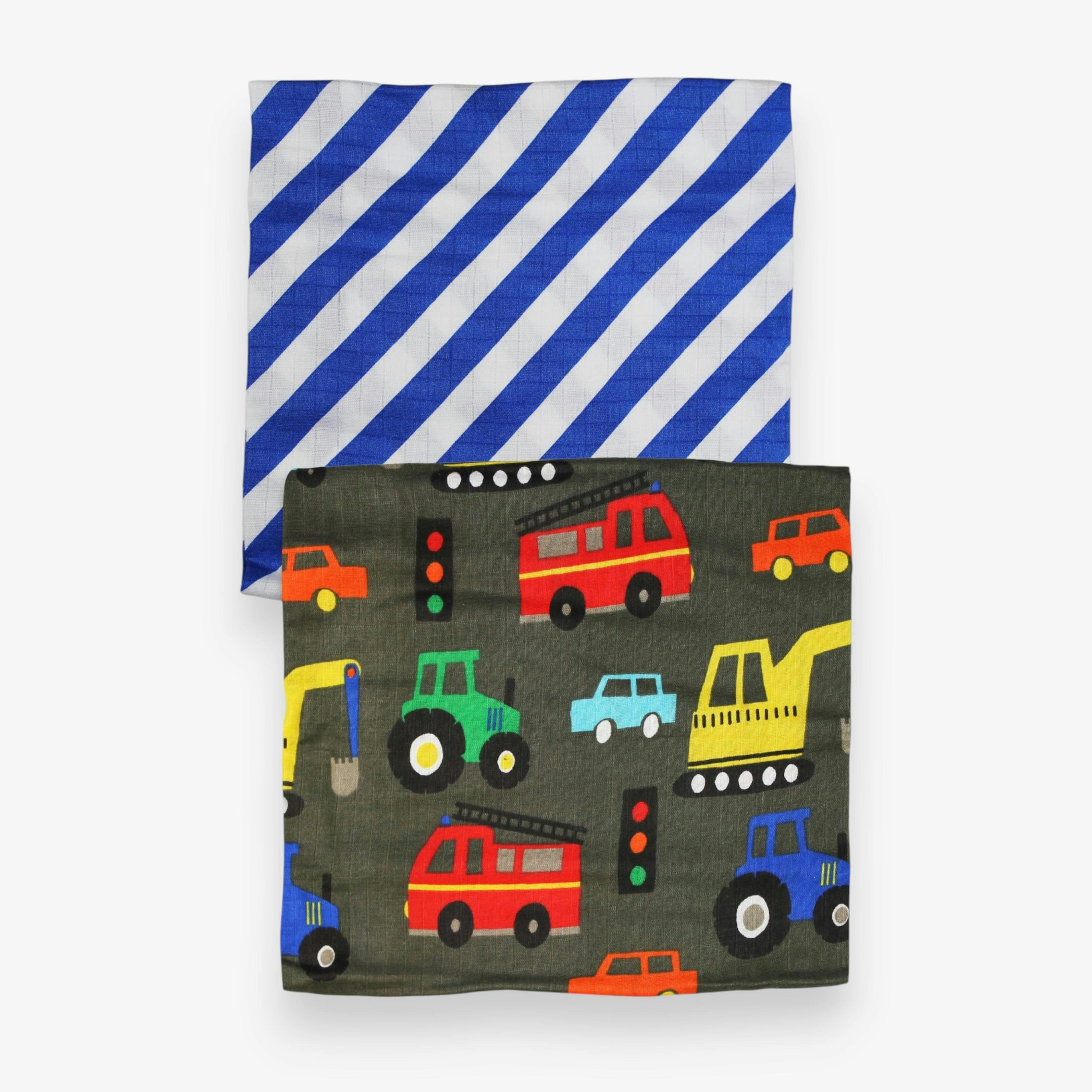 Organic Transport Print Muslin 2-Pack , view 2 of 3