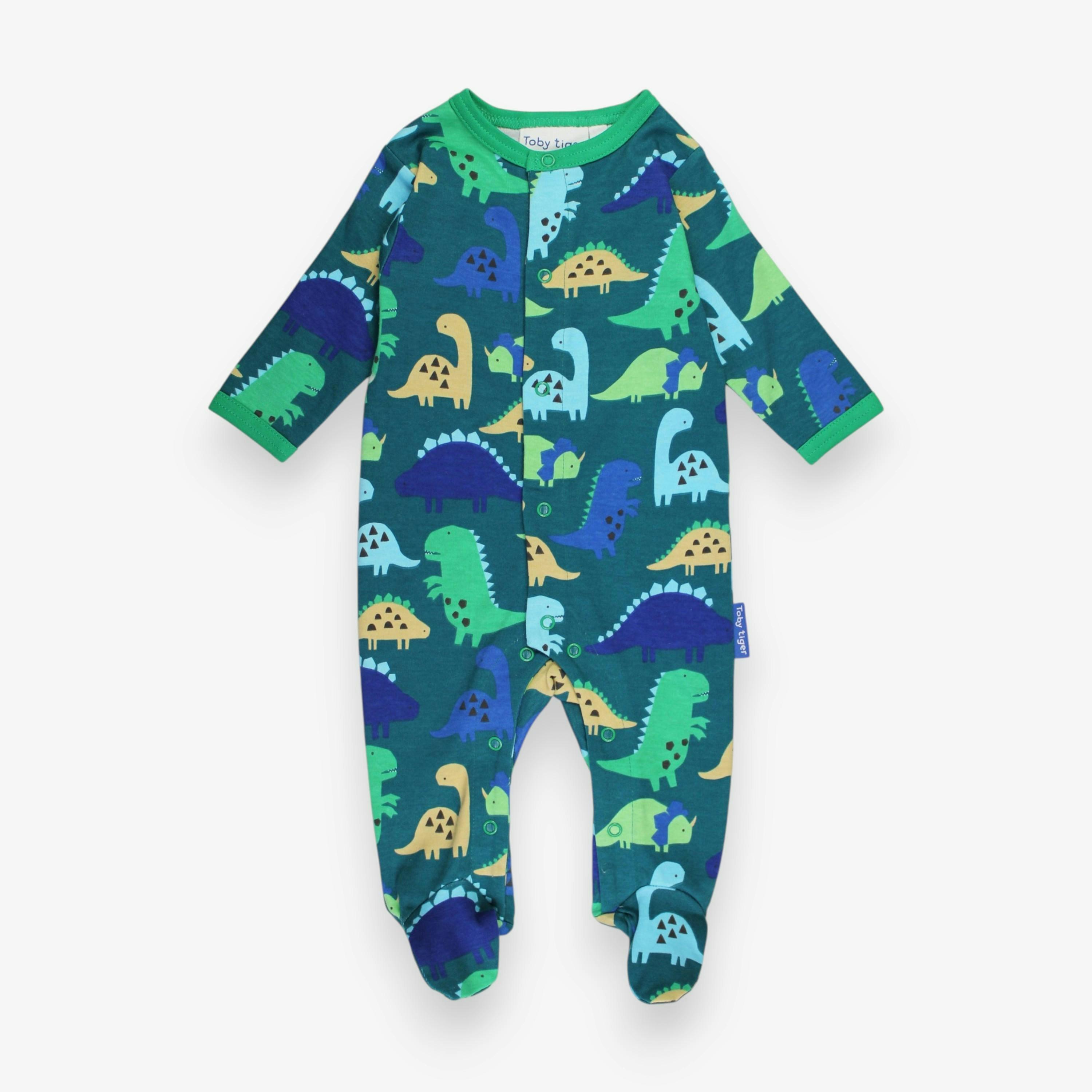 Organic Tonal Dinosaur Print Sleepsuit , view 1 of 3