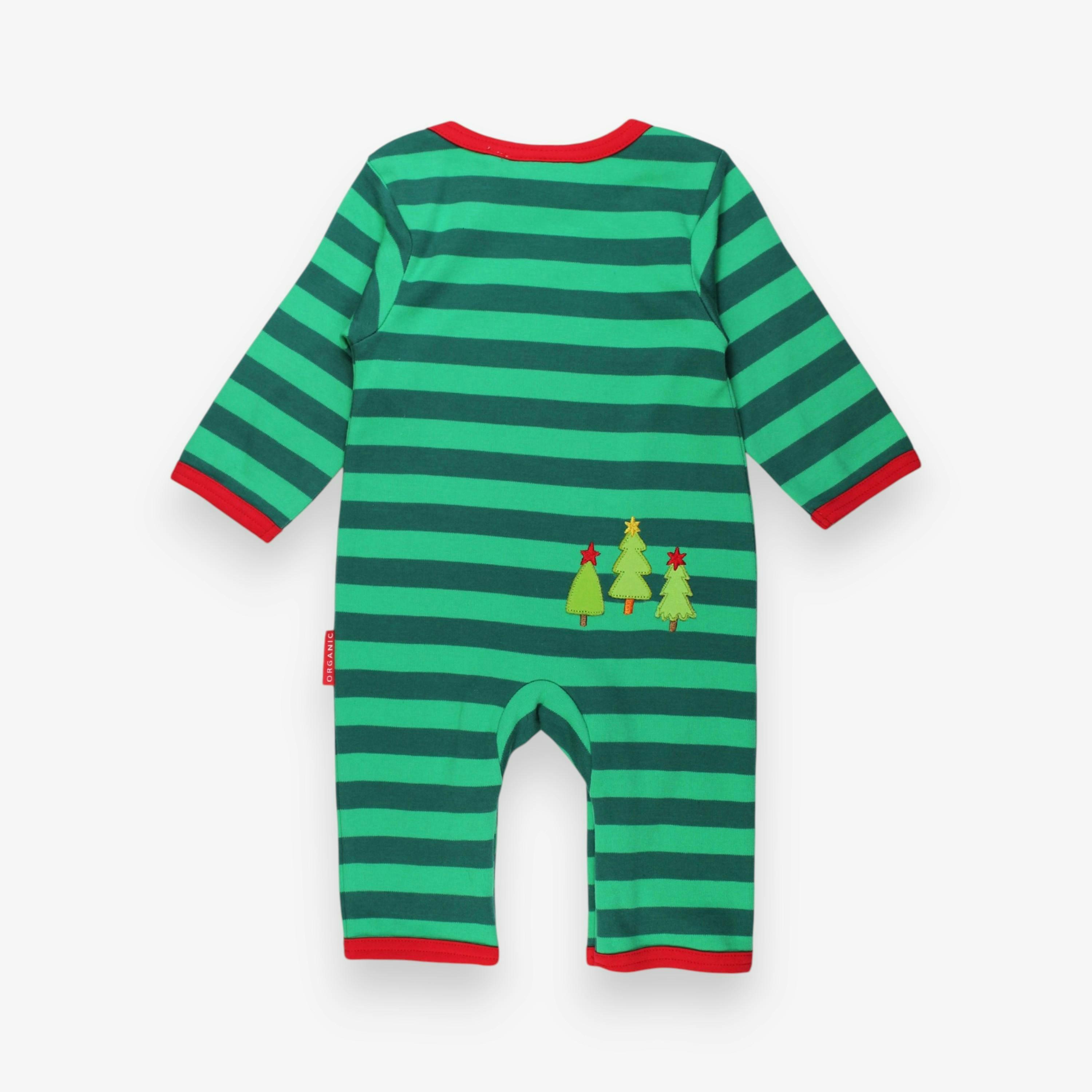 Organic Christmas Bear Applique Sleepsuit , view 3 of 3