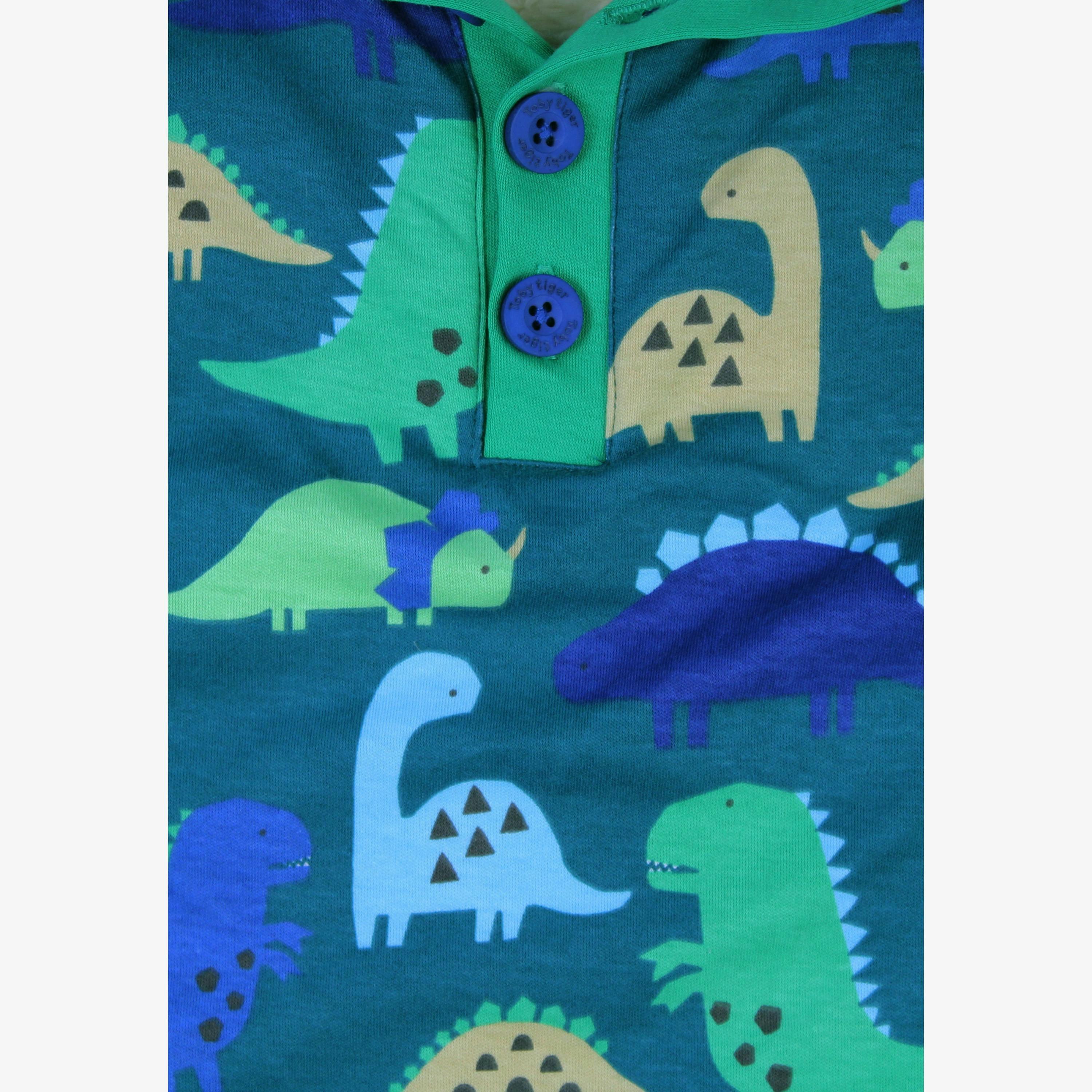 Organic Tonal Dinosaur Print Fleece Sweatshirt , view 2 of 3