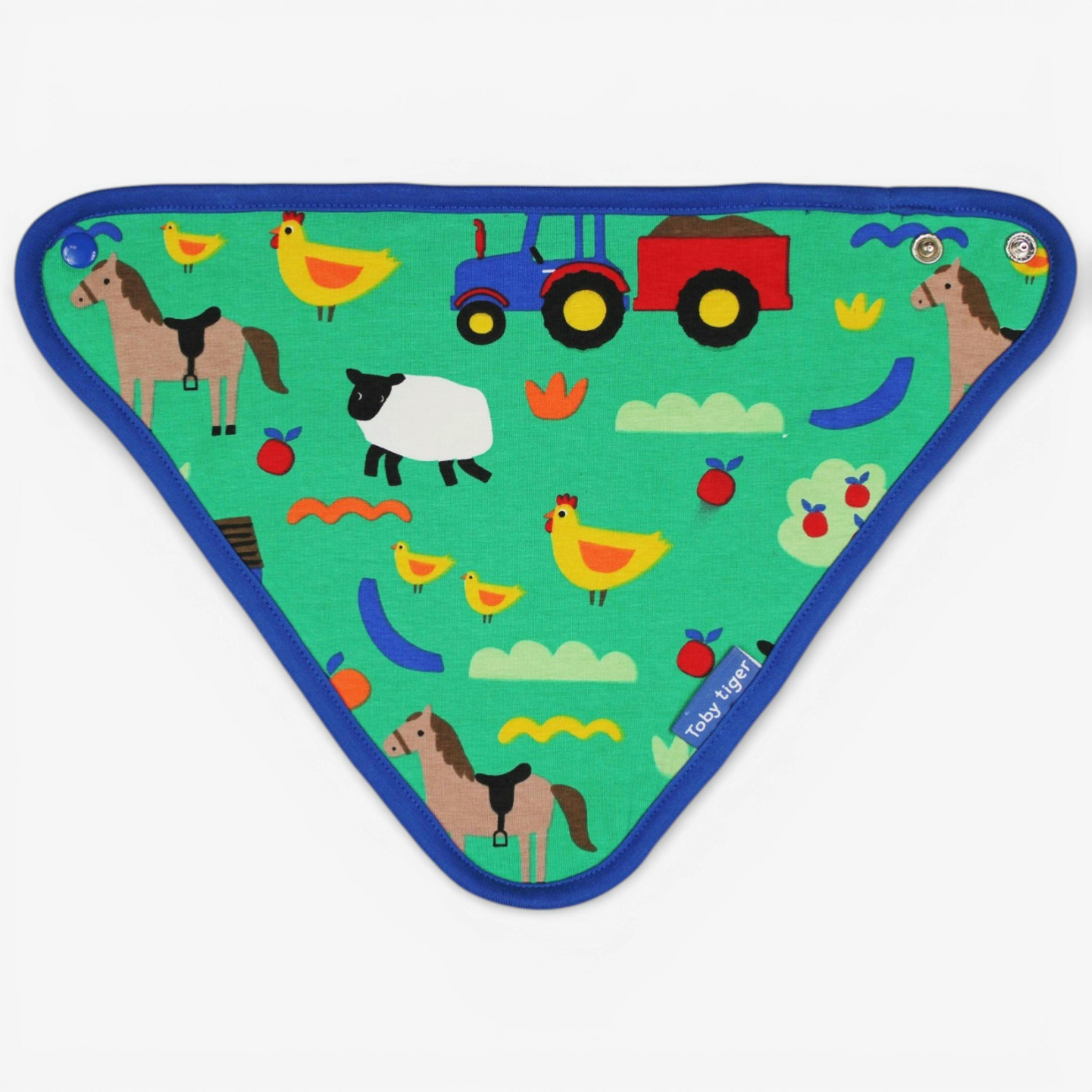 Organic Hillside Farm Print Dribble Bib , view 2 of 3