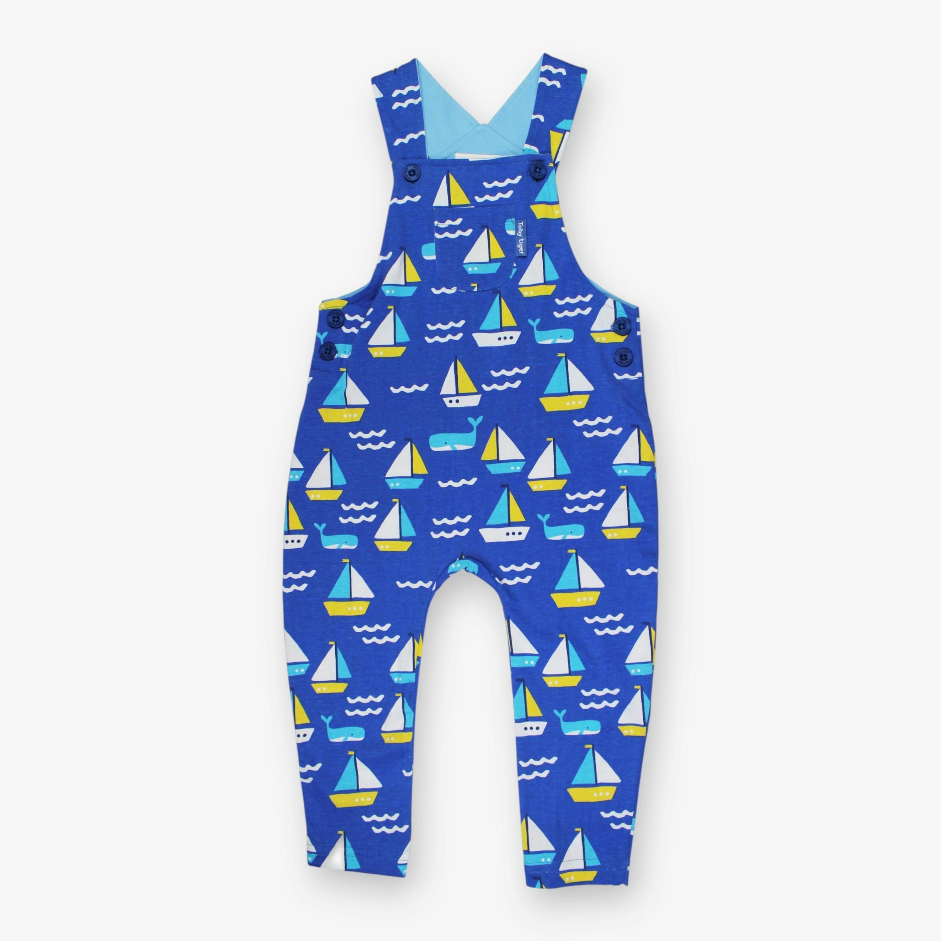 Organic St Ives Print Dungarees , view 1 of 4