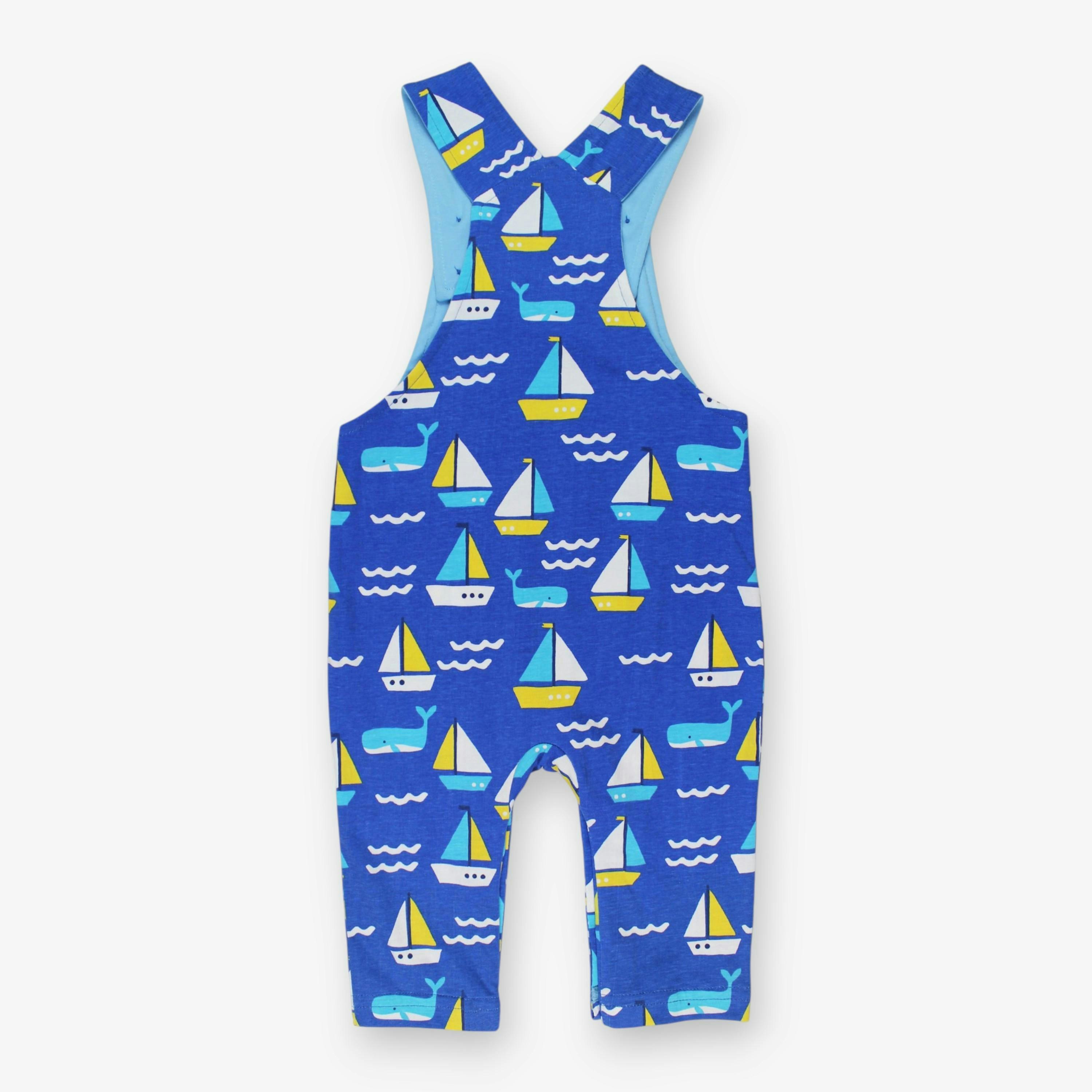 Organic St Ives Print Dungarees , view 4 of 4