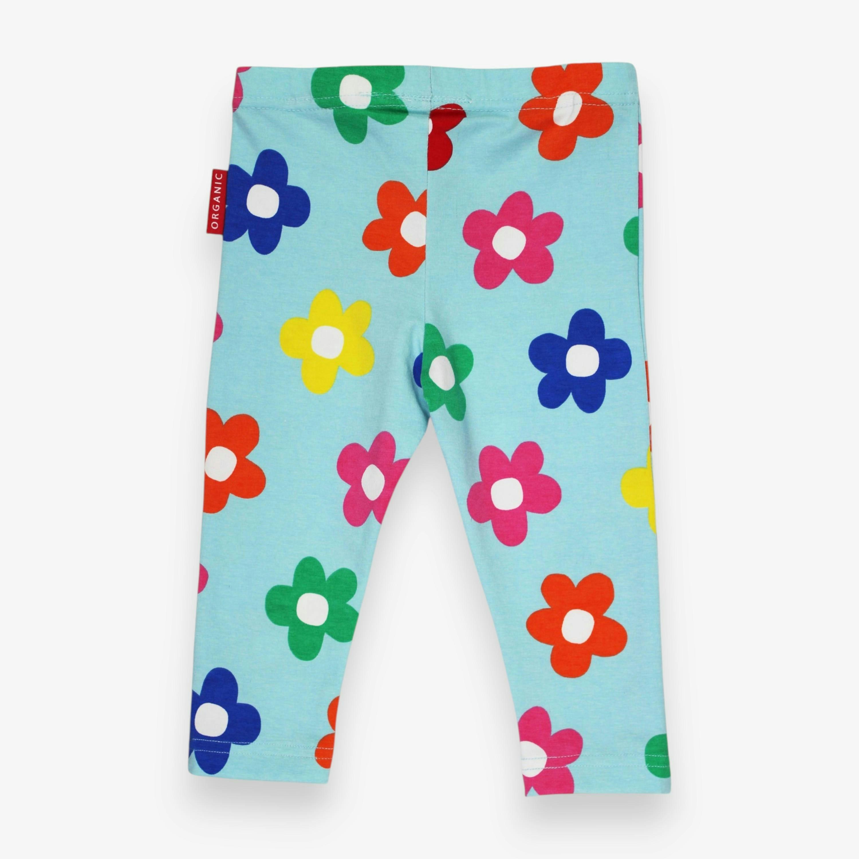 Organic Rainbow Bloom Print Leggings , view 3 of 3