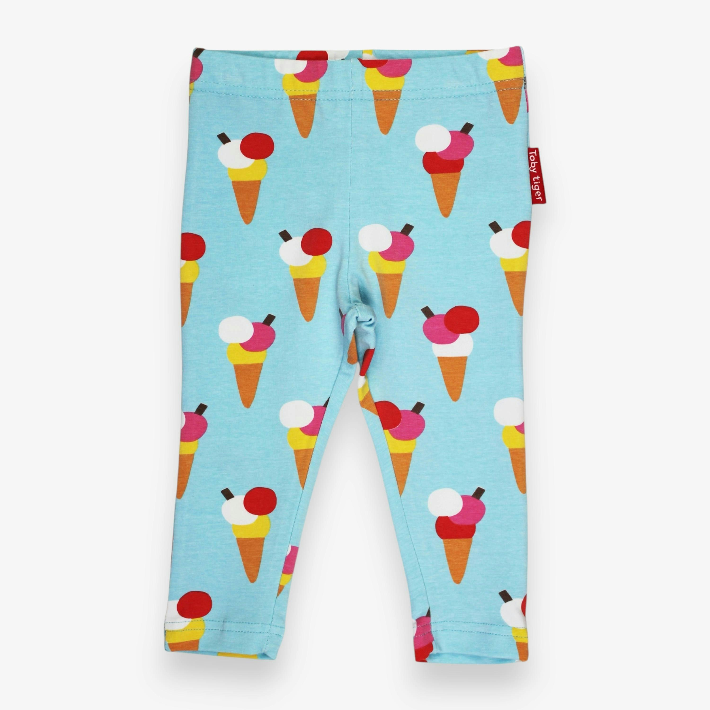 Organic Ice Cream Cones Print Leggings , view 1 of 3