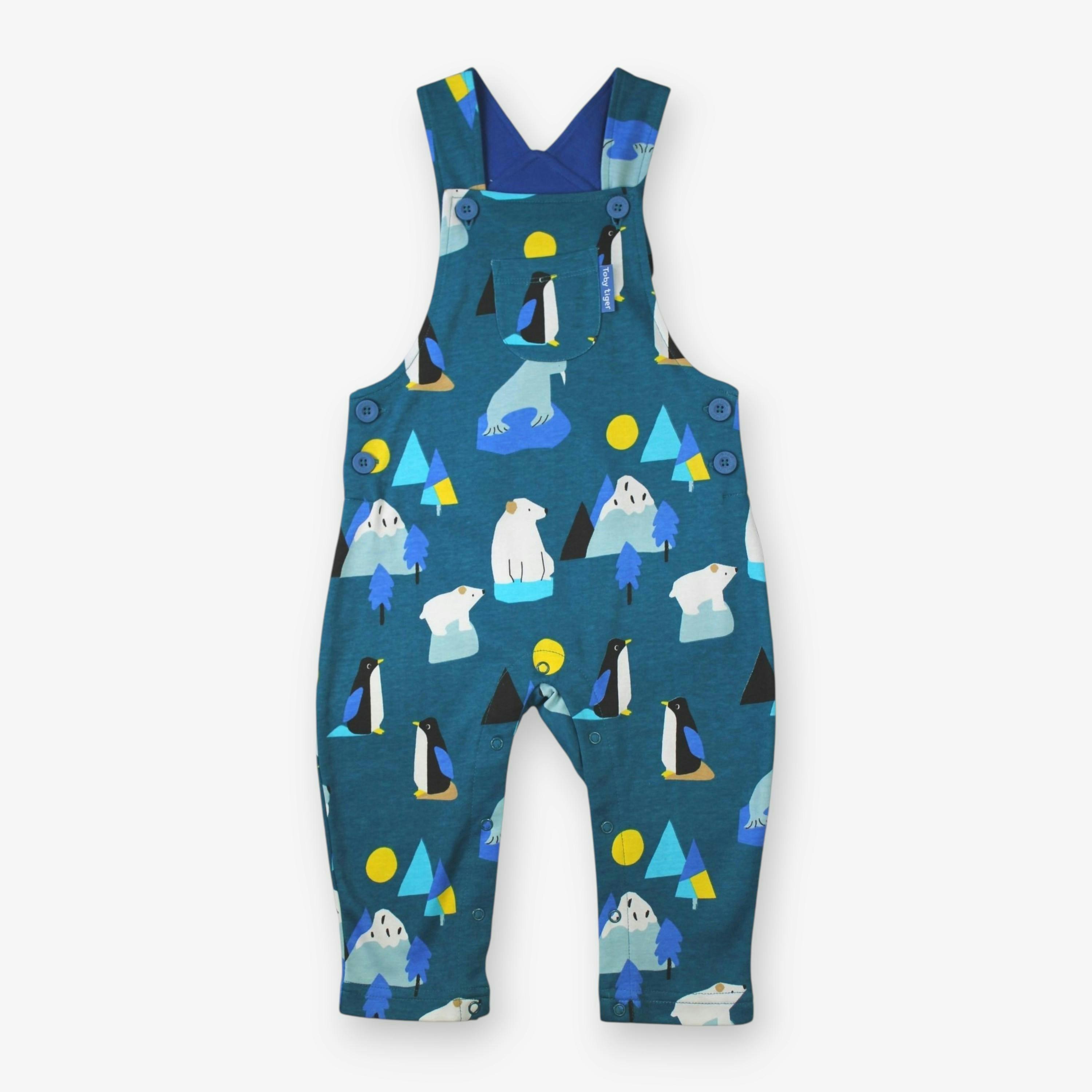 Organic Arctic Print Dungarees , view 1 of 1