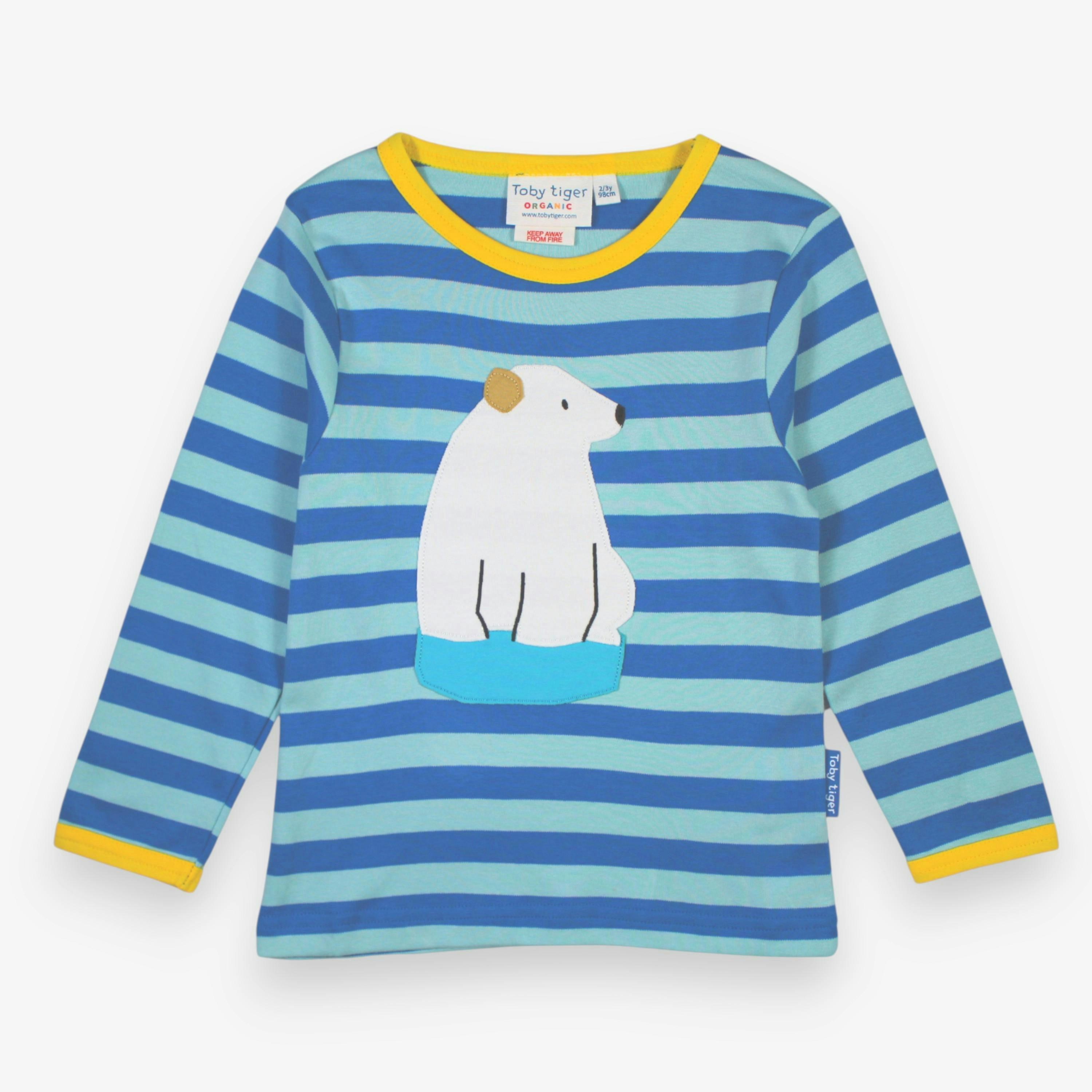 Organic Polar Bear Applique Long-Sleeved T-Shirt , view 1 of 1