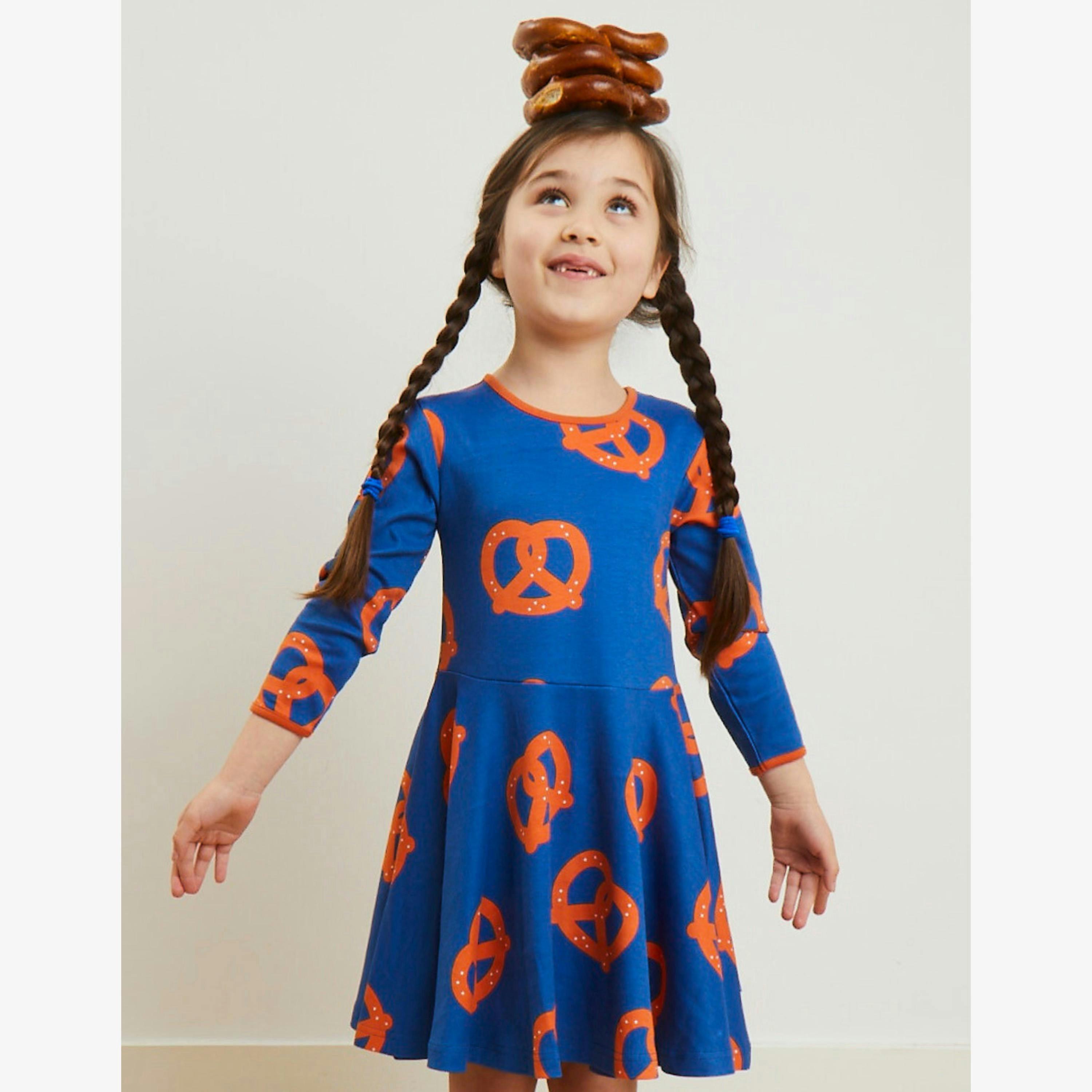 Organic Pretzel Print Skater Dress , view 4 of 4