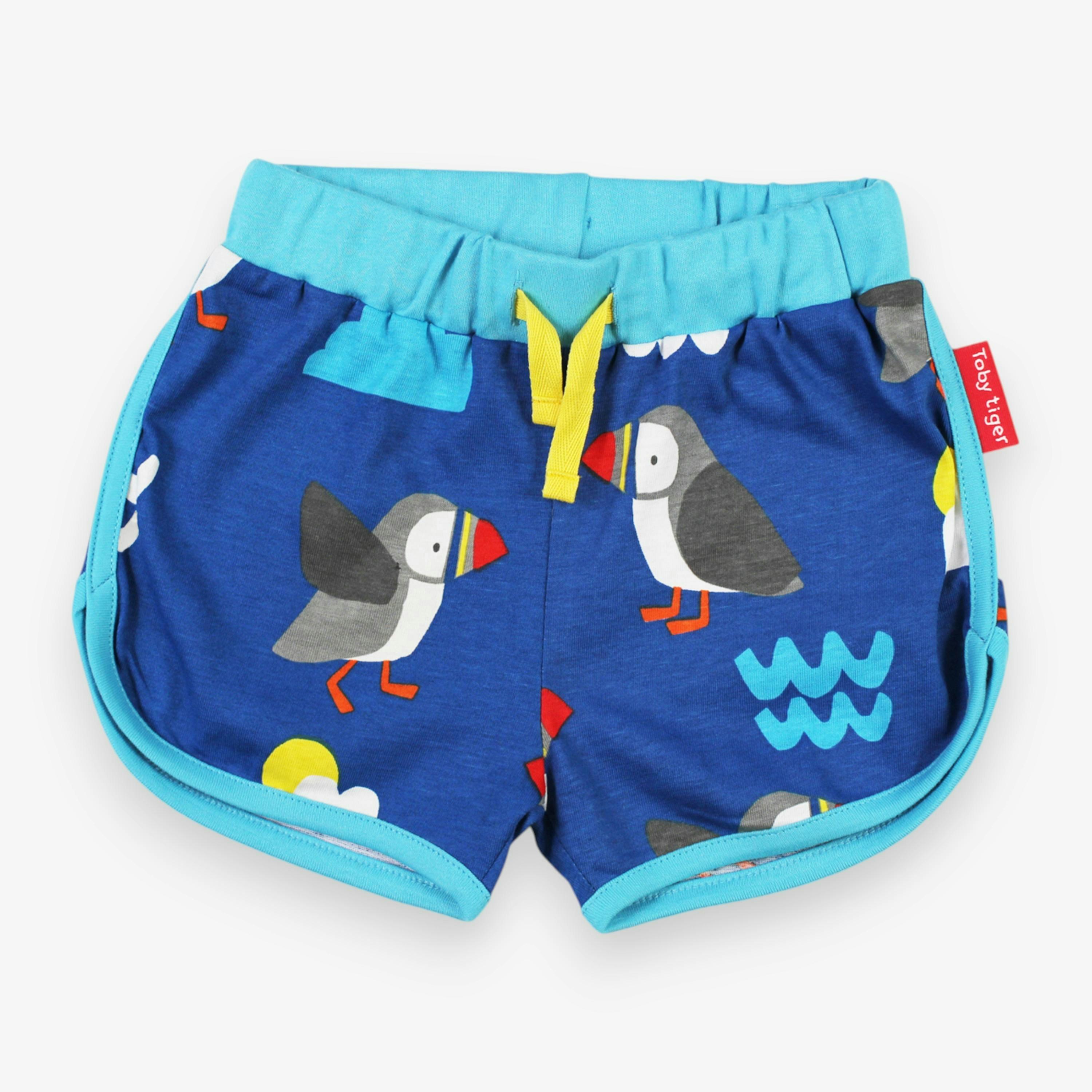 Organic Puffin Print Running Shorts , view 1 of 1