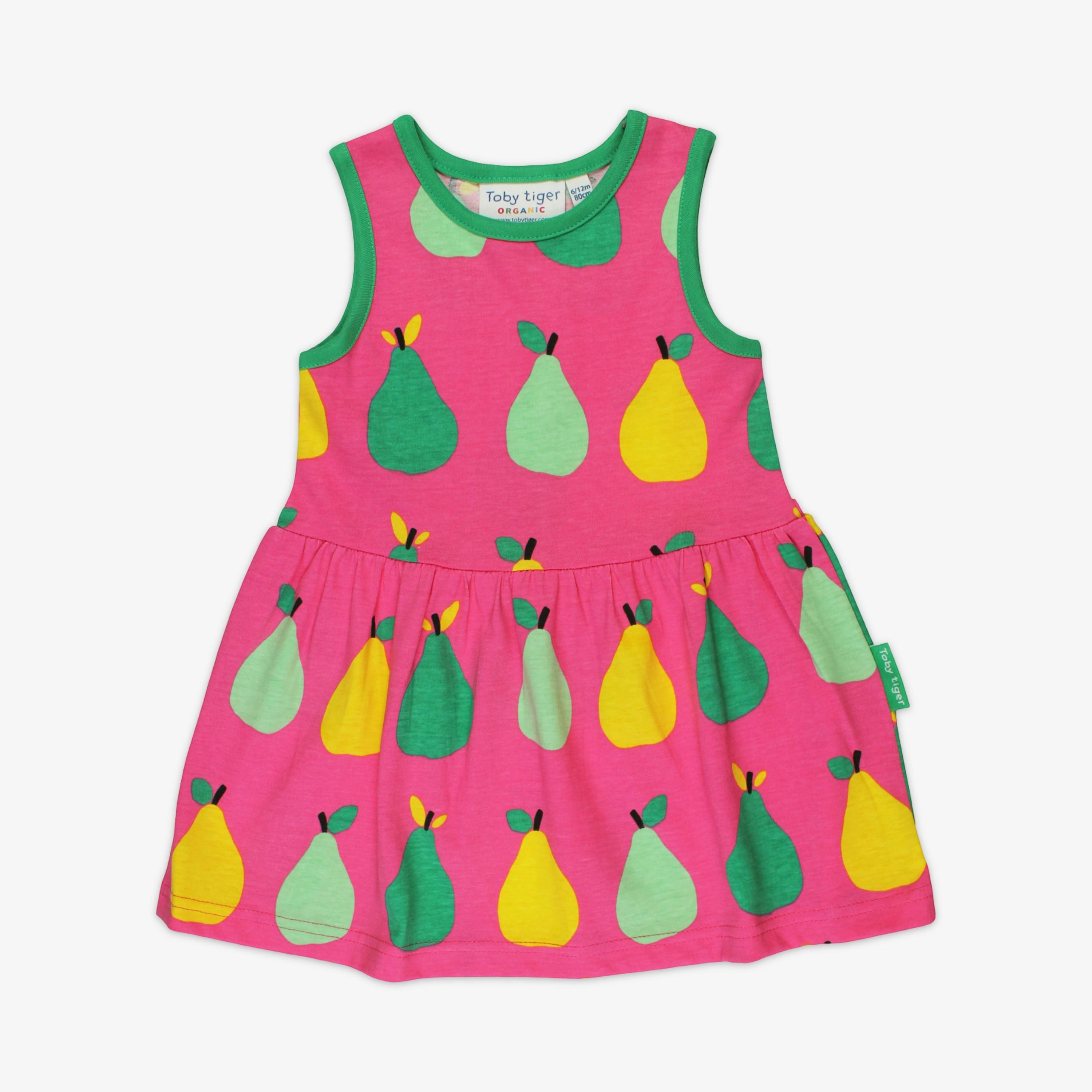 Organic Pear Print Summer Dress , view 1 of 2