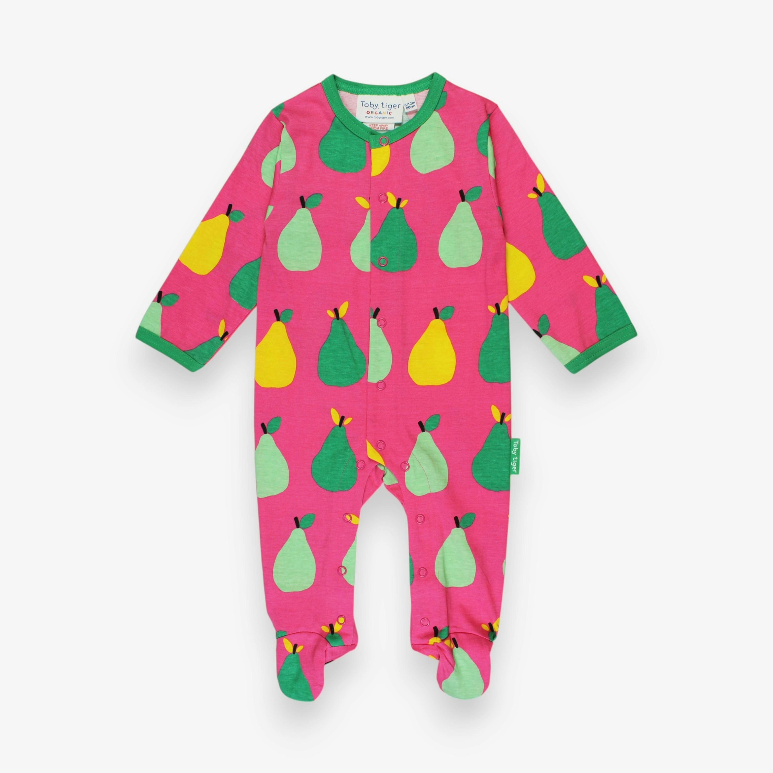 Organic Pear Print Babygrow , view 1 of 1