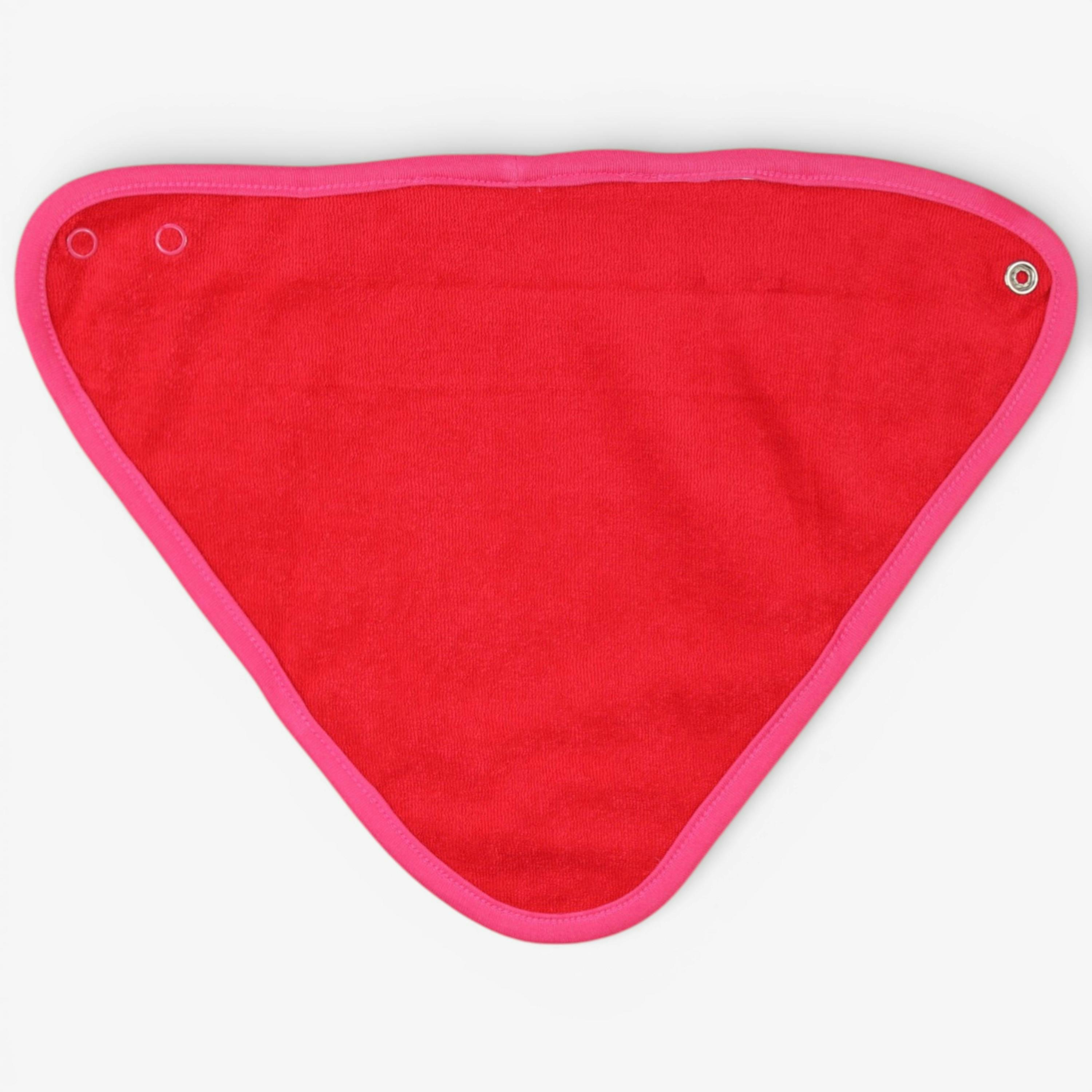 Organic Pink Flower Print Dribble Bib , view 3 of 3