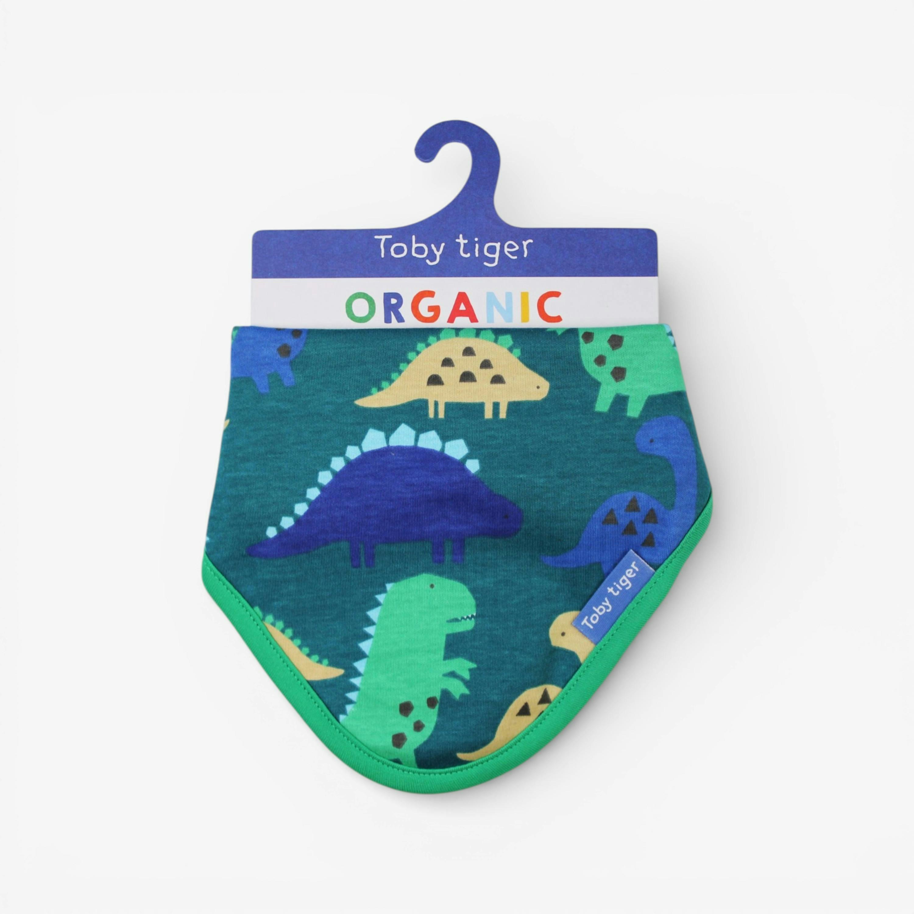 Organic Tonal Dinosaur Print Dribble Bib , view 1 of 3